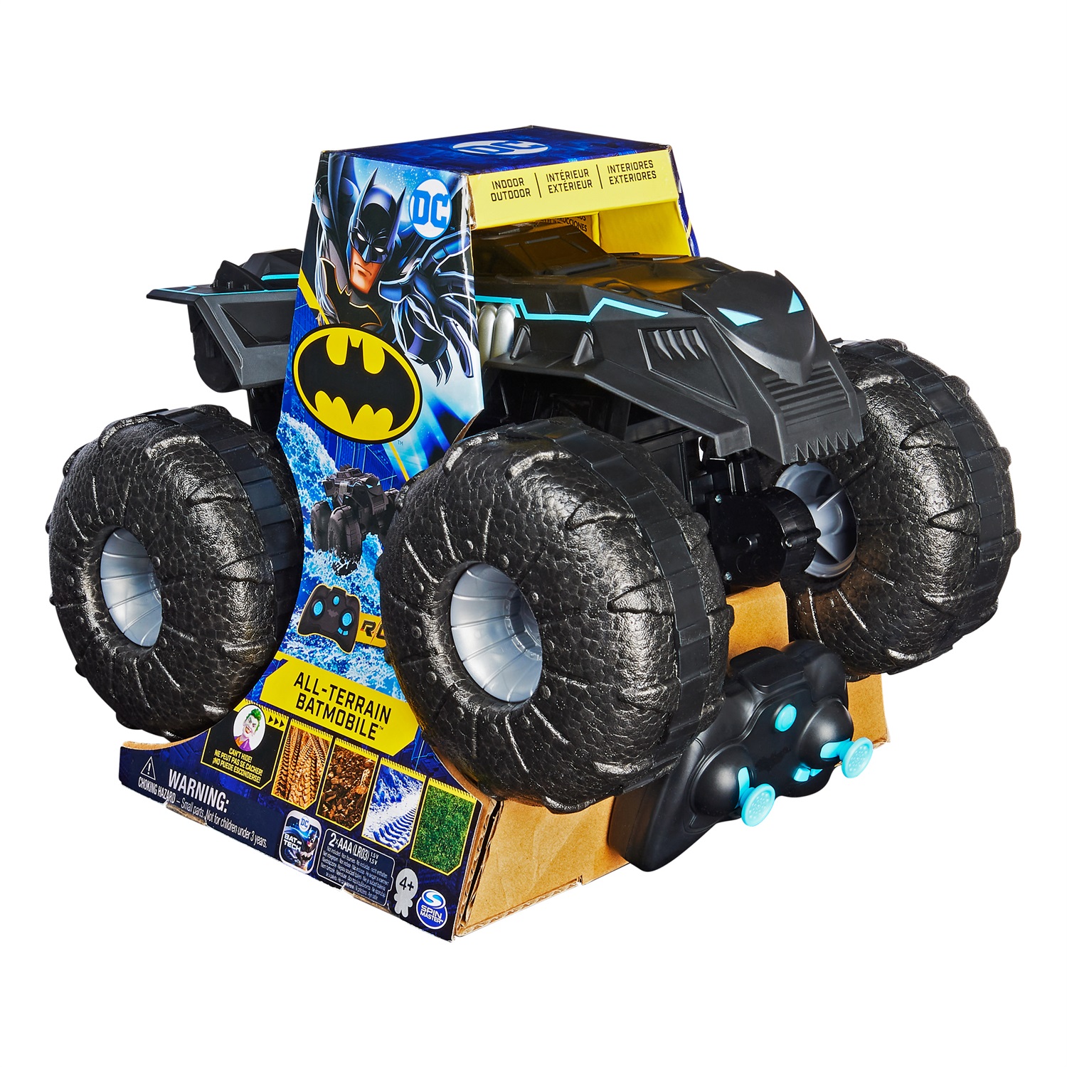 DC Comics Batman All-Terrain Batmobile - Veicolo Radiocomandato Resistente all'Acqua per Bambini dai 4 Anni in Su