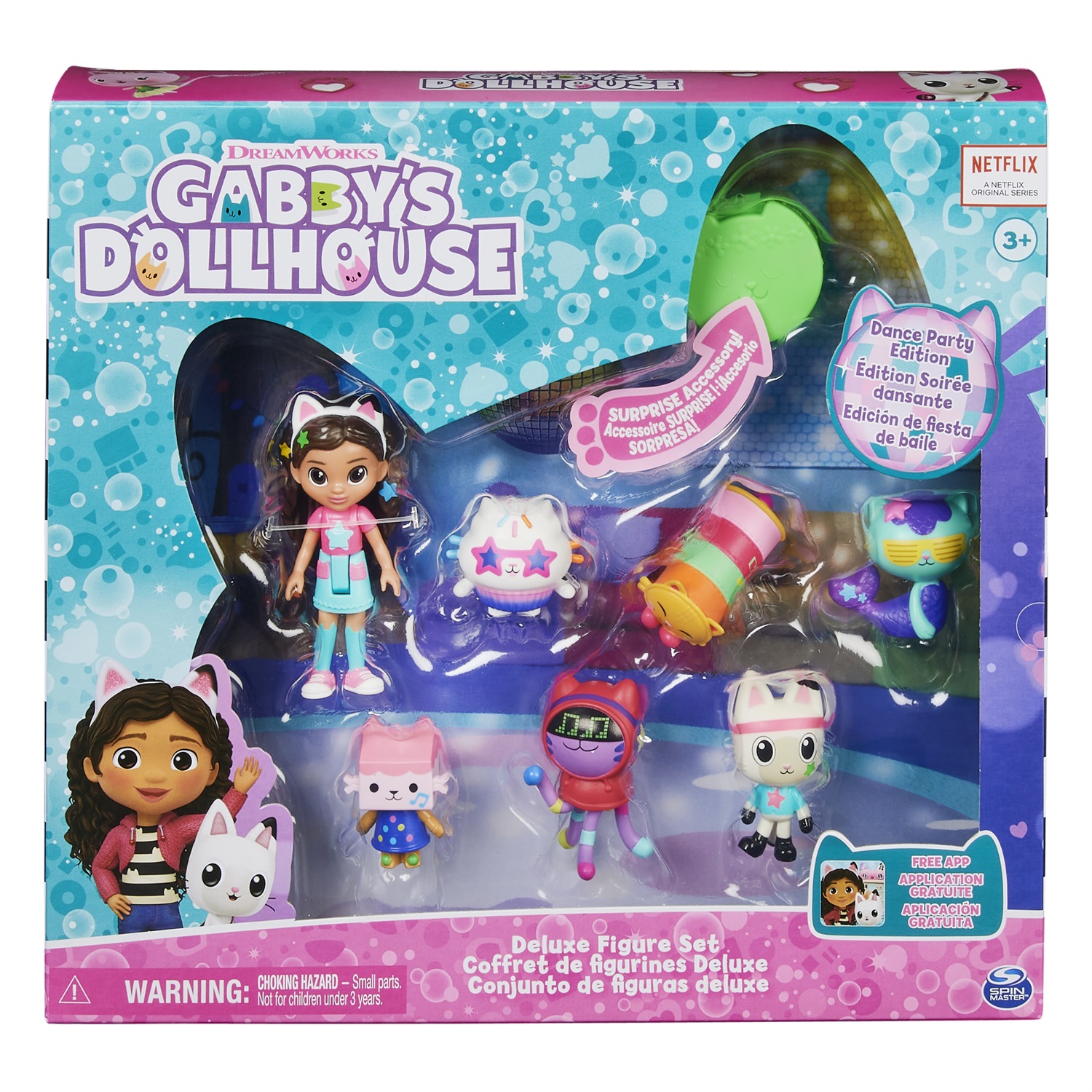 Spin Master Gabby's Dollhouse - Set Deluxe di Personaggi a Tema Festa da Ballo con Bambola di Gabby e 7 Gatti Giocattolo, per Bambini dai 3 Anni in su, Multicolore