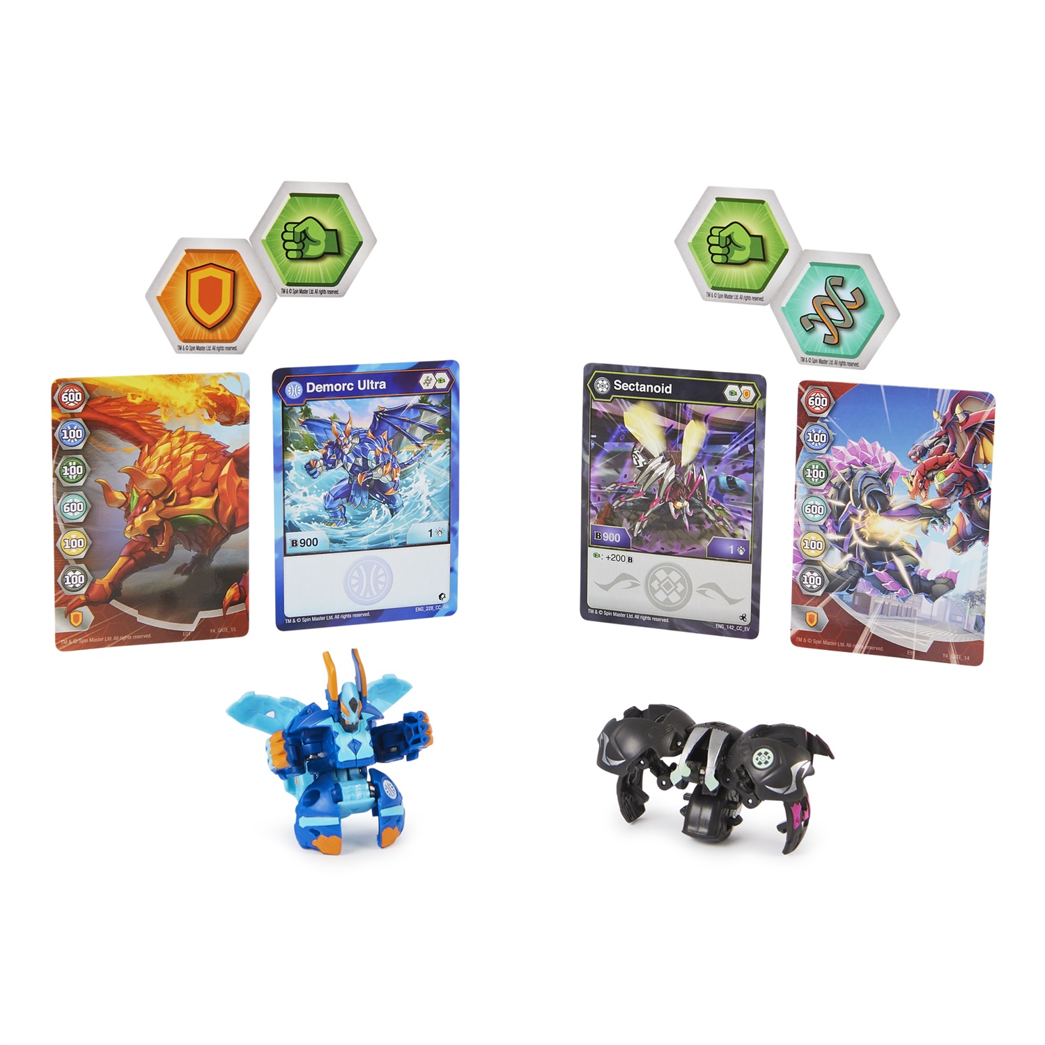 Spin Master Bakugan Baku-Tin - Scatola Portaoggetti in Metallo di Alta Qualità con Darkus Sectanoid e 2 Palline Bakugan, per Bambini dai 6 Anni in Su
