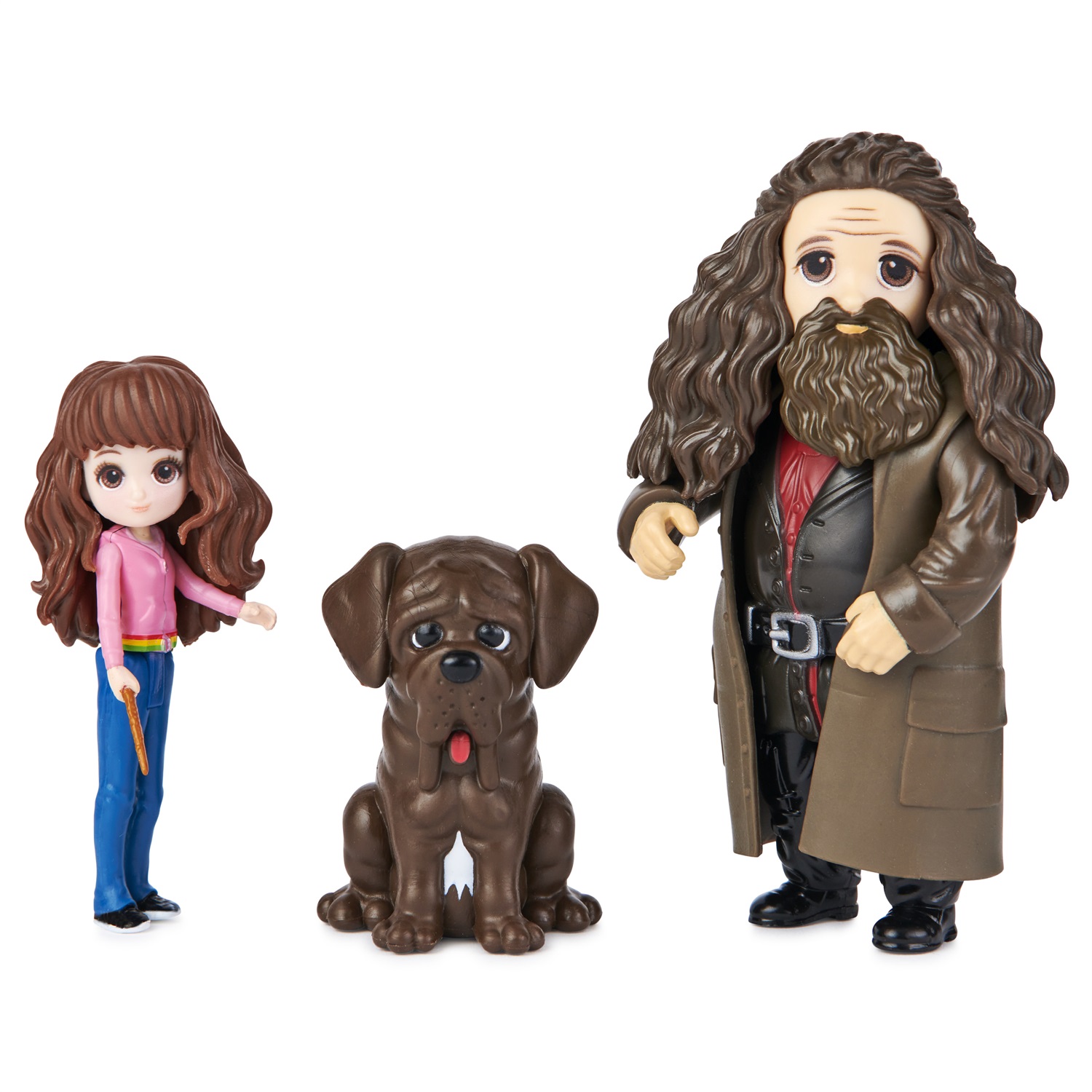 Spin Master Wizarding World - Set Amicizia Hermione e Rubeus Hagrid con Thor, bambole articolate 7.5 cm, per bambini dai 5 anni
