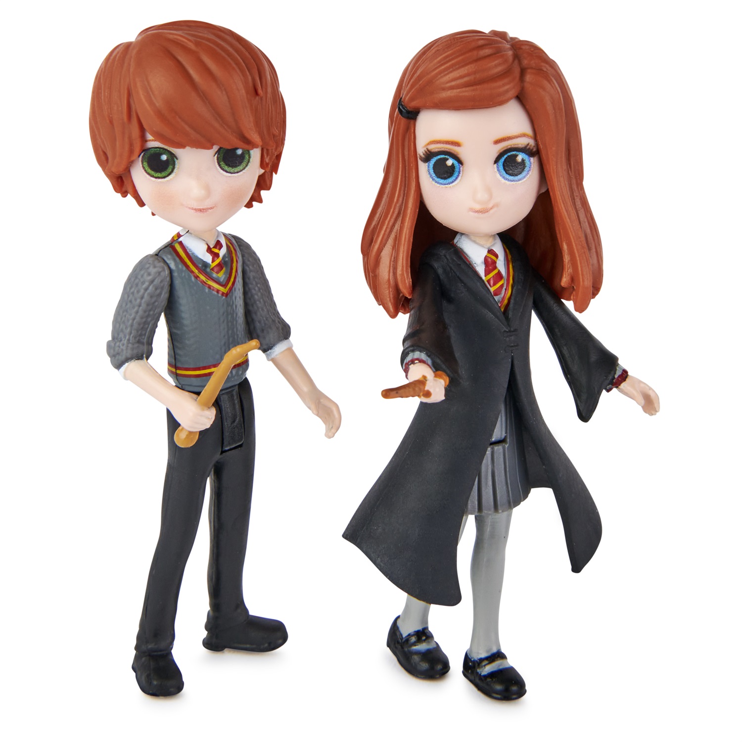 Spin Master Set Amicizia Ron e Ginny Weasley con mascotte Crosta, bambole articolate 8 cm, collezione Harry Potter - dai 5 anni