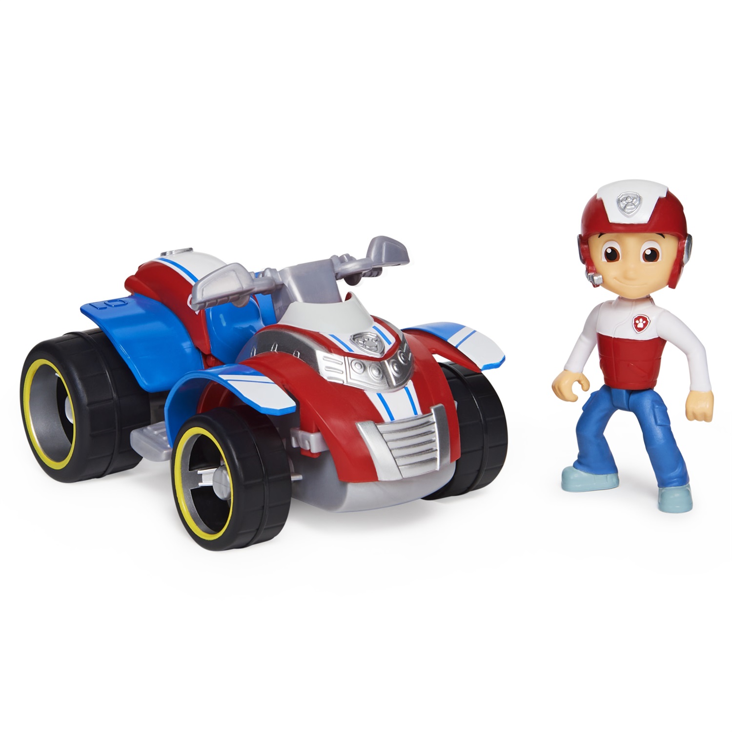 Paw Patrol Quad di Salvataggio di Ryder - Veicolo con Personaggio, Lunghezza 15 cm, Ruote Funzionanti e Dettagli Autentici, Giochi per Bambini dai 3 Anni in su