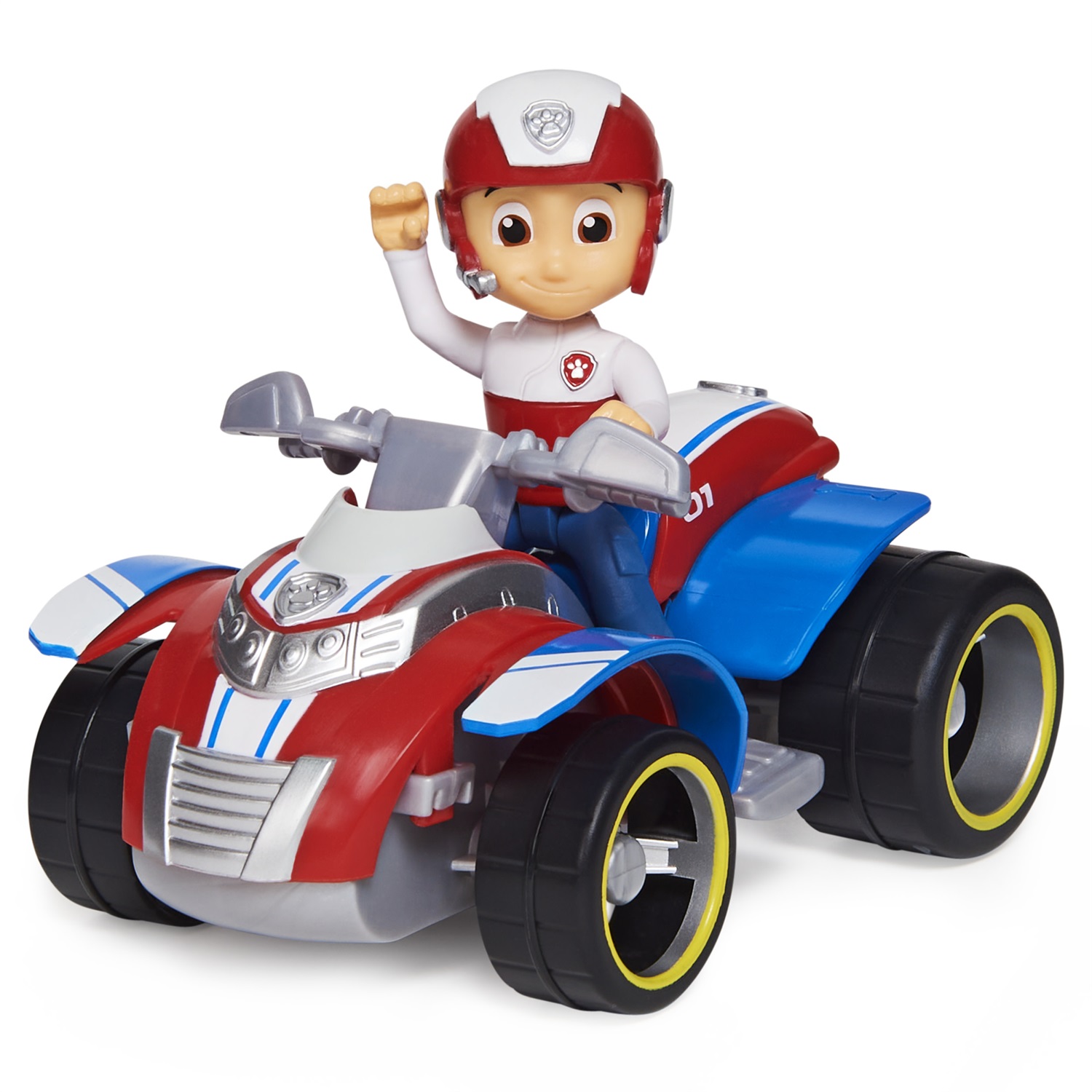 Paw Patrol Quad di Salvataggio di Ryder - Veicolo con Personaggio, Lunghezza 15 cm, Ruote Funzionanti e Dettagli Autentici, Giochi per Bambini dai 3 Anni in su