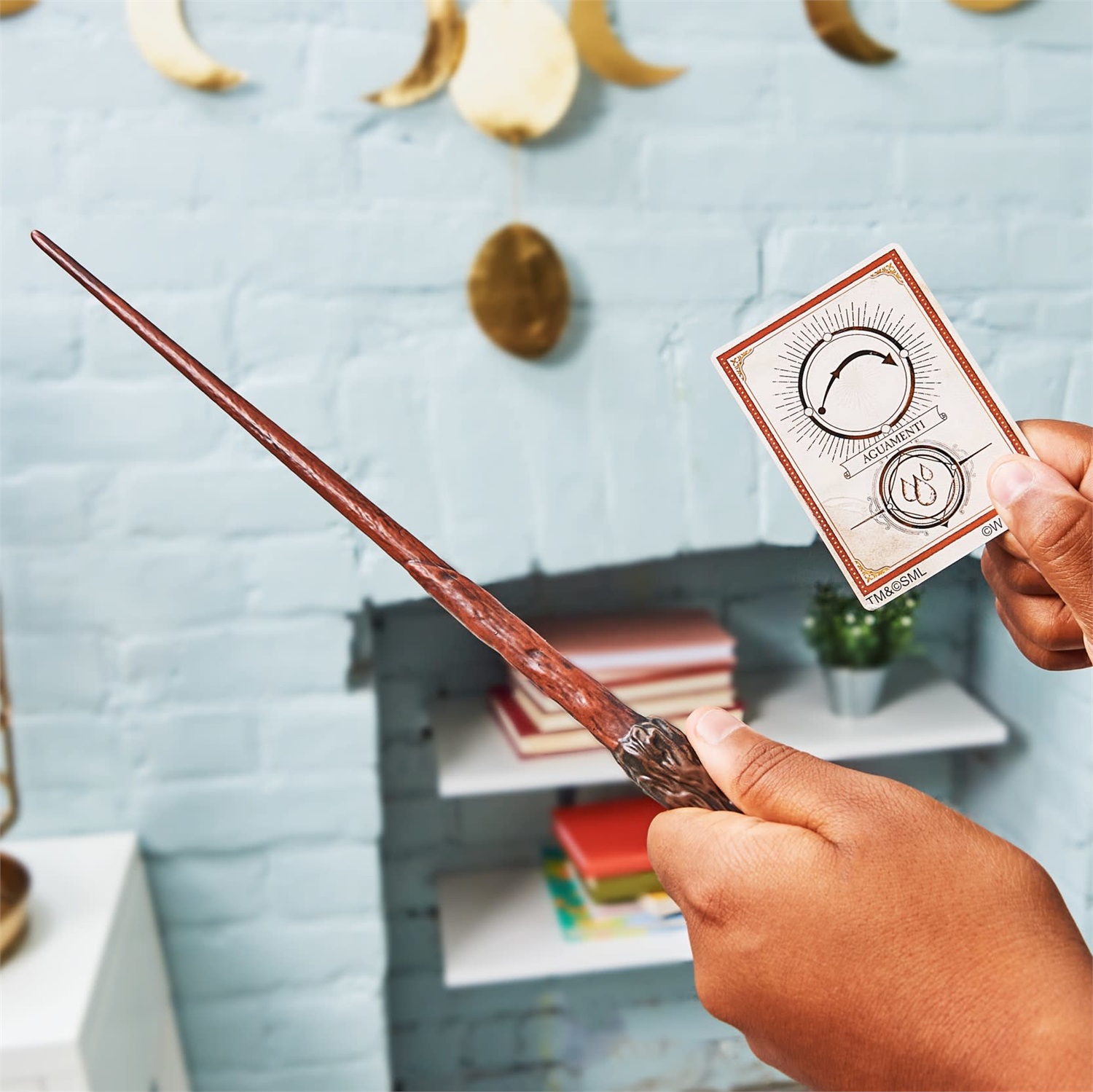 Wizarding World Bacchetta degli Incantesimi di Harry Potter 30.5 cm con Carta Incantesimo da Collezione - Replica Autentica per Bambini e Bambine, 6 Anni