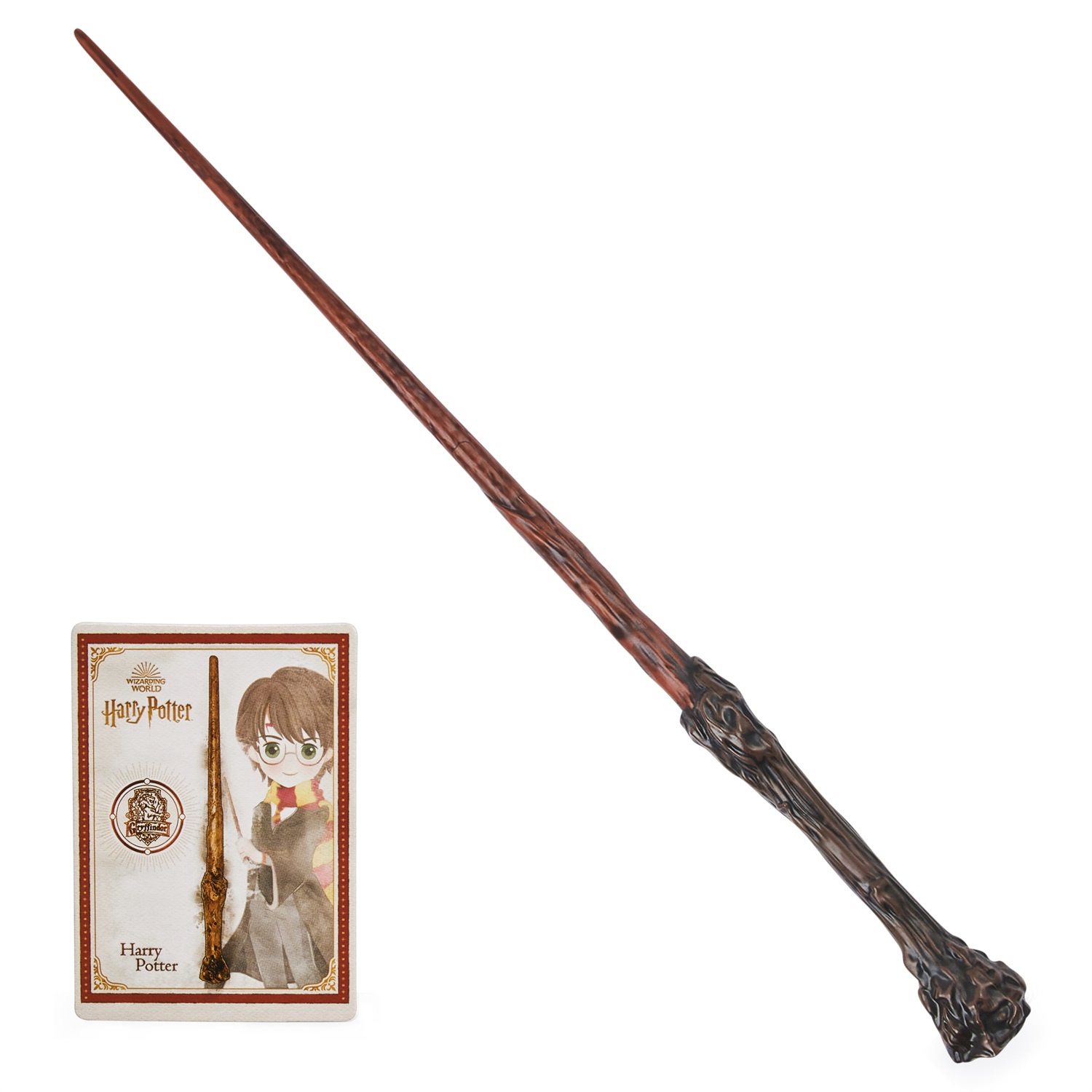 Wizarding World Bacchetta degli Incantesimi di Harry Potter 30.5 cm con Carta Incantesimo da Collezione - Replica Autentica per Bambini e Bambine, 6 Anni