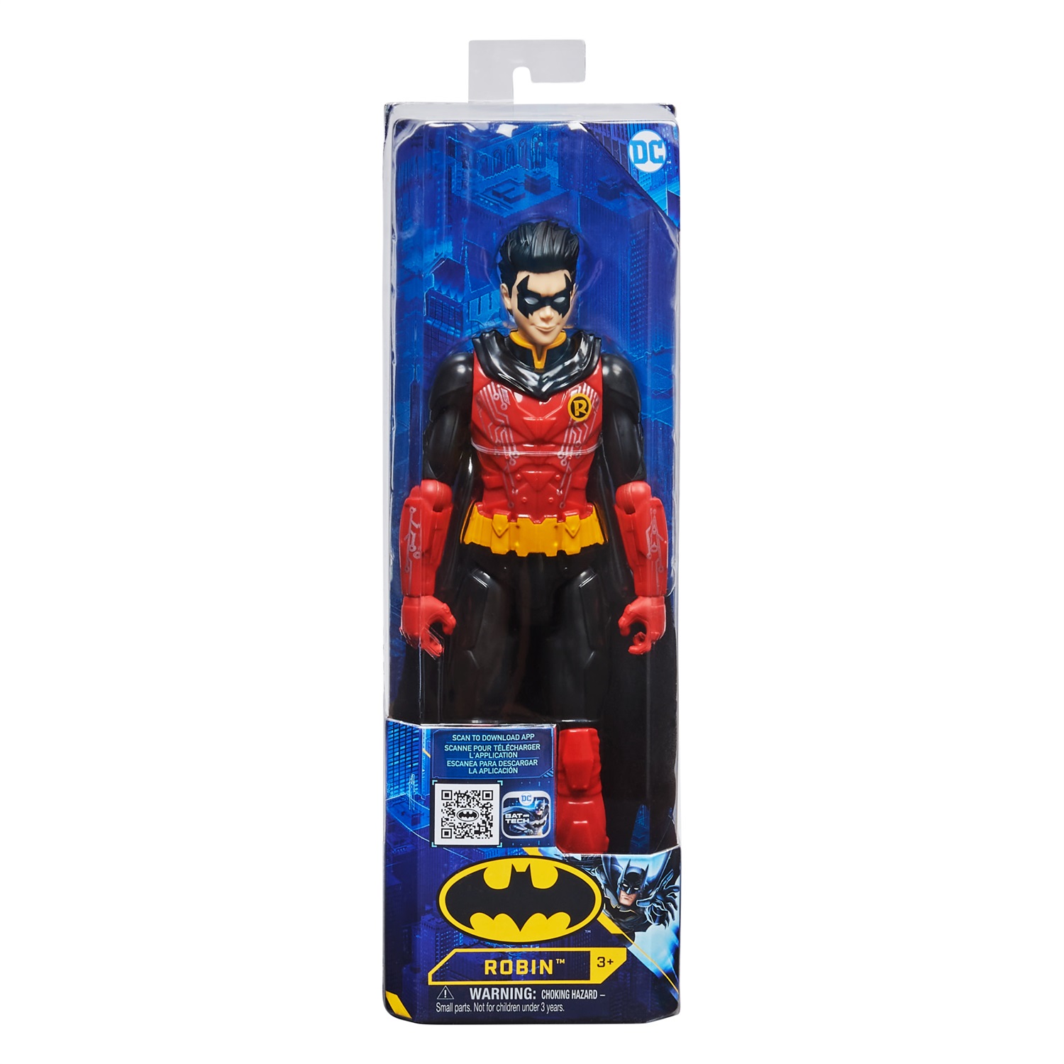 Spin Master | DC Comics | Action Figure Robin 30 cm con 11 Punti di Articolazione e Design Dettagliato - Giocattolo per Bambini dai 3 Anni