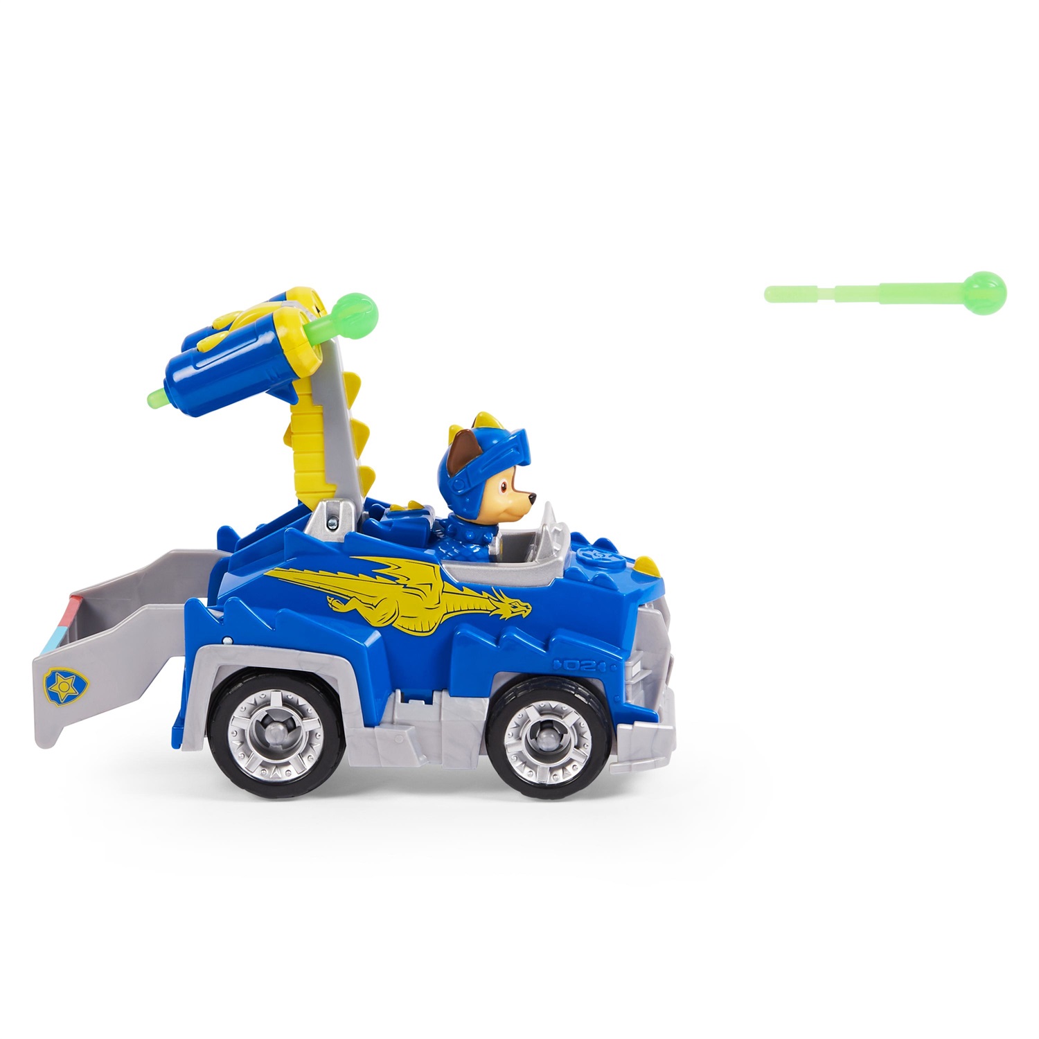 Paw Patrol | Veicolo Rescue Knights di Chase | Veicolo della polizia con personaggio e armatura Rescue Knights | Giochi per bambini dai 3 anni in su