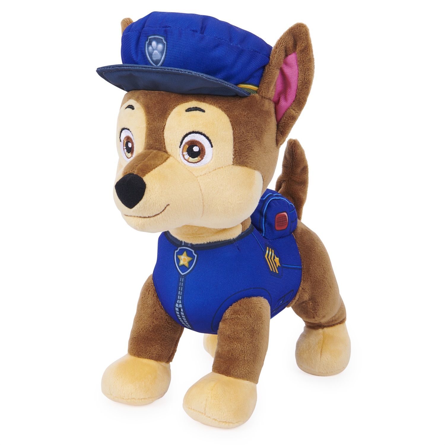 PAW Patrol , Chase parlante, peluche giocattolo interattivo con suoni, frasi e coda scodinzolanti, altezza 30,5 cm, animali di peluche, giocattoli per bambini dai 3 anni in su