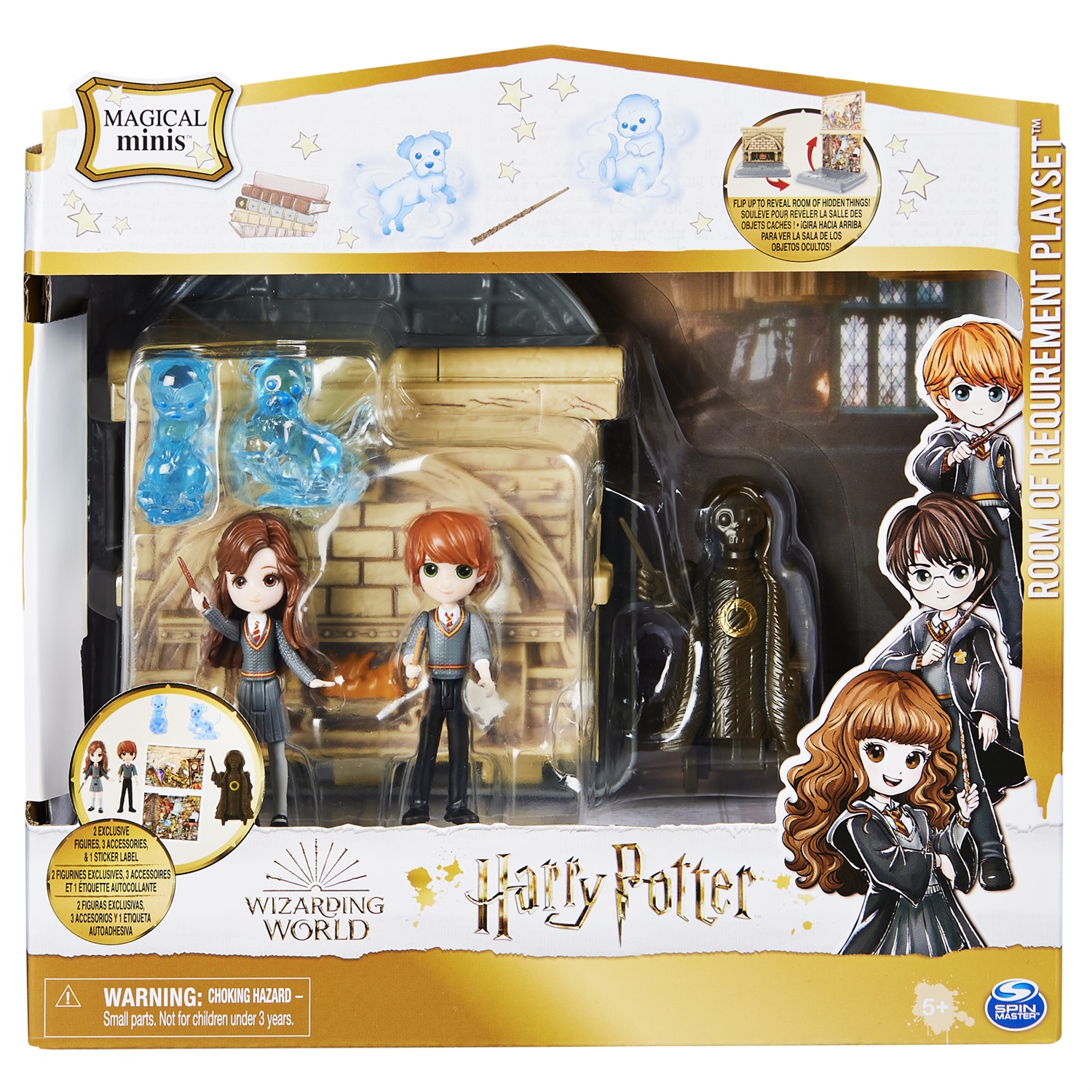 Wizarding World Harry Potter - Set Stanza delle Necessità 2 in 1 con 2 bambole articolate da 7,5 cm, 3 accessori e possibilità di trasformazione