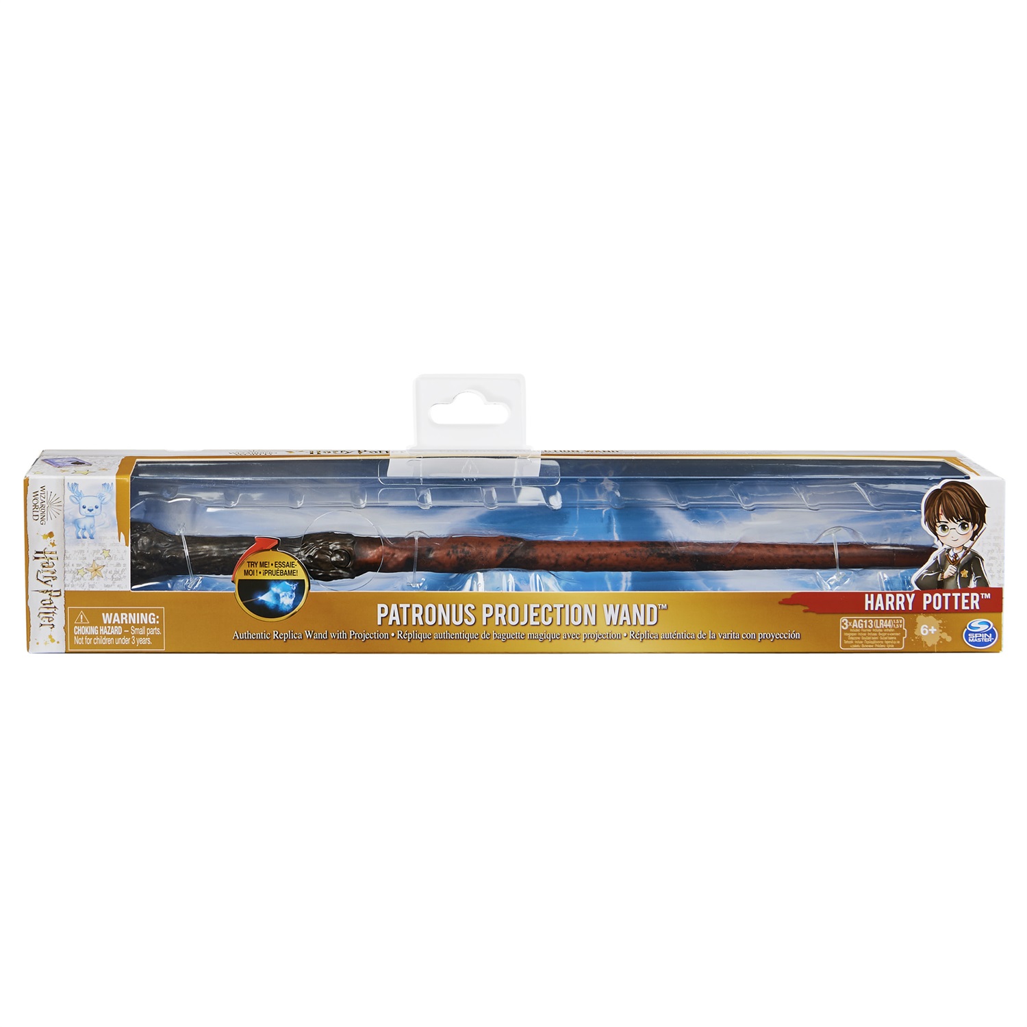 Wizarding World | Bacchetta Magica Interattiva Proiezione Patronus di Harry Potter da 33 cm | Collezione Harry Potter | Giocattoli per bambini dai 6 anni in su