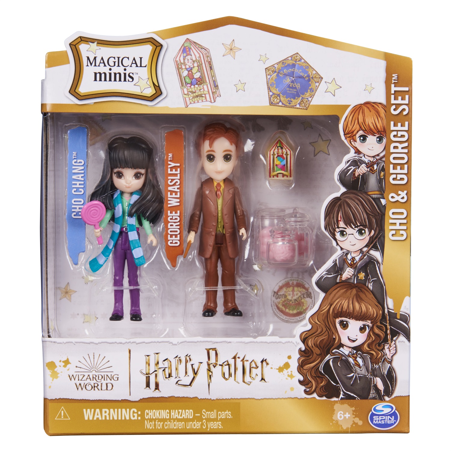 Wizarding World | Set Amicizia con George Weasley e Cho Chang | Bambole da 7.5 cm con 2 accessori | Giocattoli per bambini dai 6 anni in su