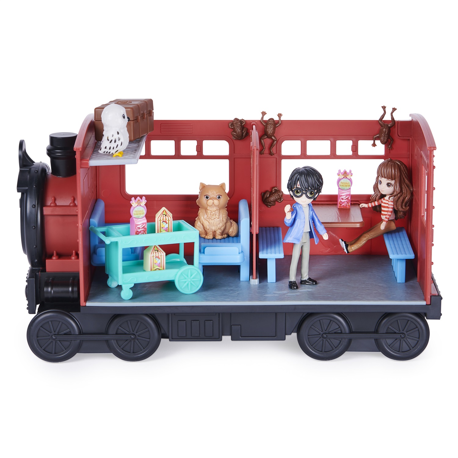 Wizarding World | Treno Hogwarts Express di Harry Potter - Set di gioco con 2 personaggi (Harry Potter e Hermione Granger) e 10 accessori - Giocattoli per bambini dai 6 anni in su