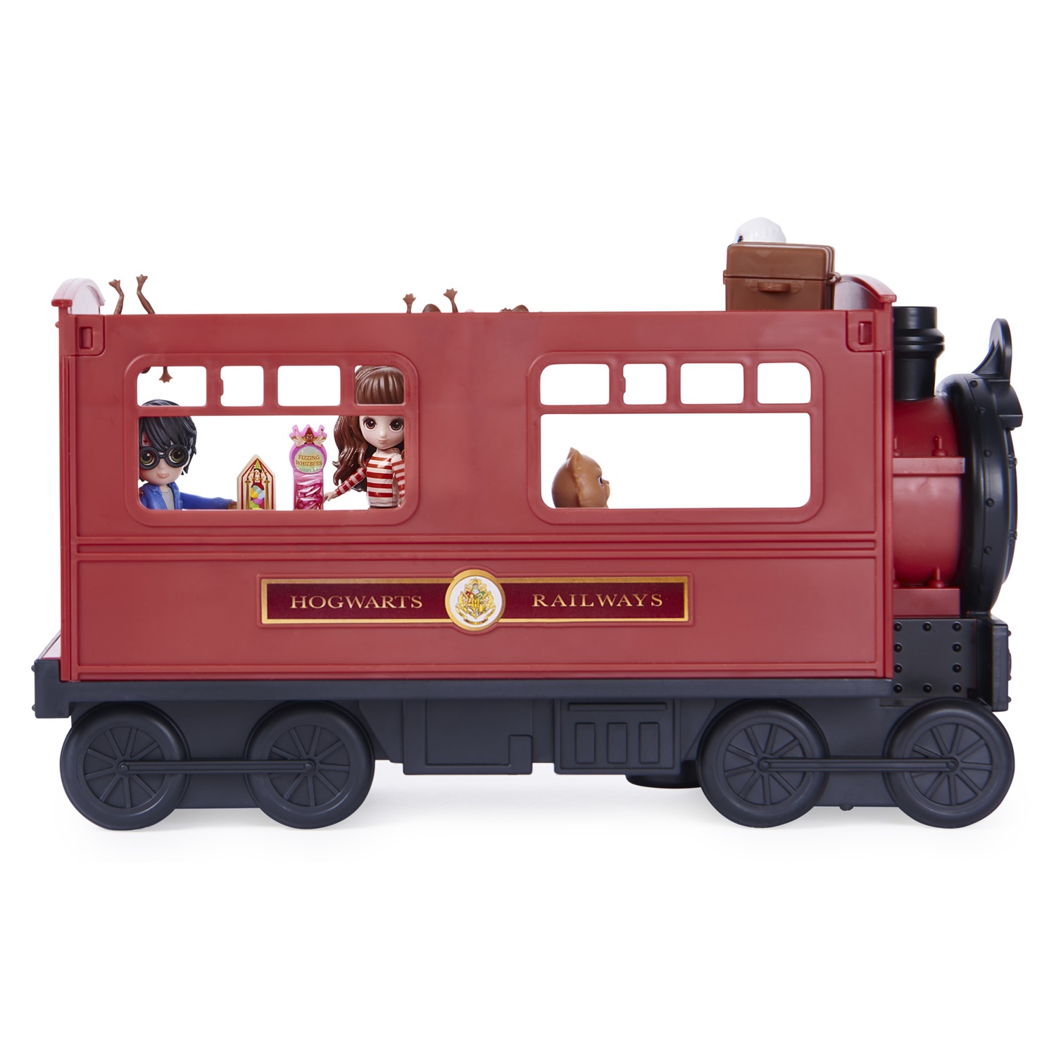 Wizarding World | Treno Hogwarts Express di Harry Potter - Set di gioco con 2 personaggi (Harry Potter e Hermione Granger) e 10 accessori - Giocattoli per bambini dai 6 anni in su