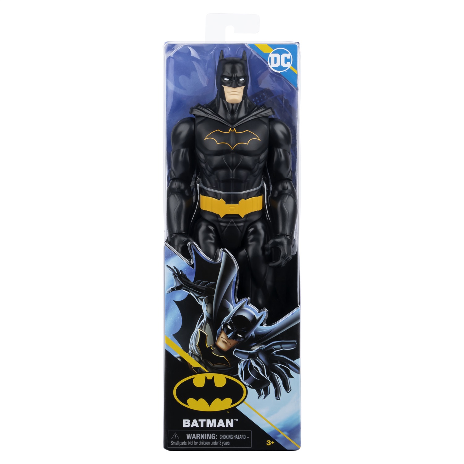 Spin Master | BATMAN | Personaggio Snodabile 30 cm con Armatura Nera, Mantello e 11 Punti di Articolazione - Giocattolo per Bambini dai 3 Anni