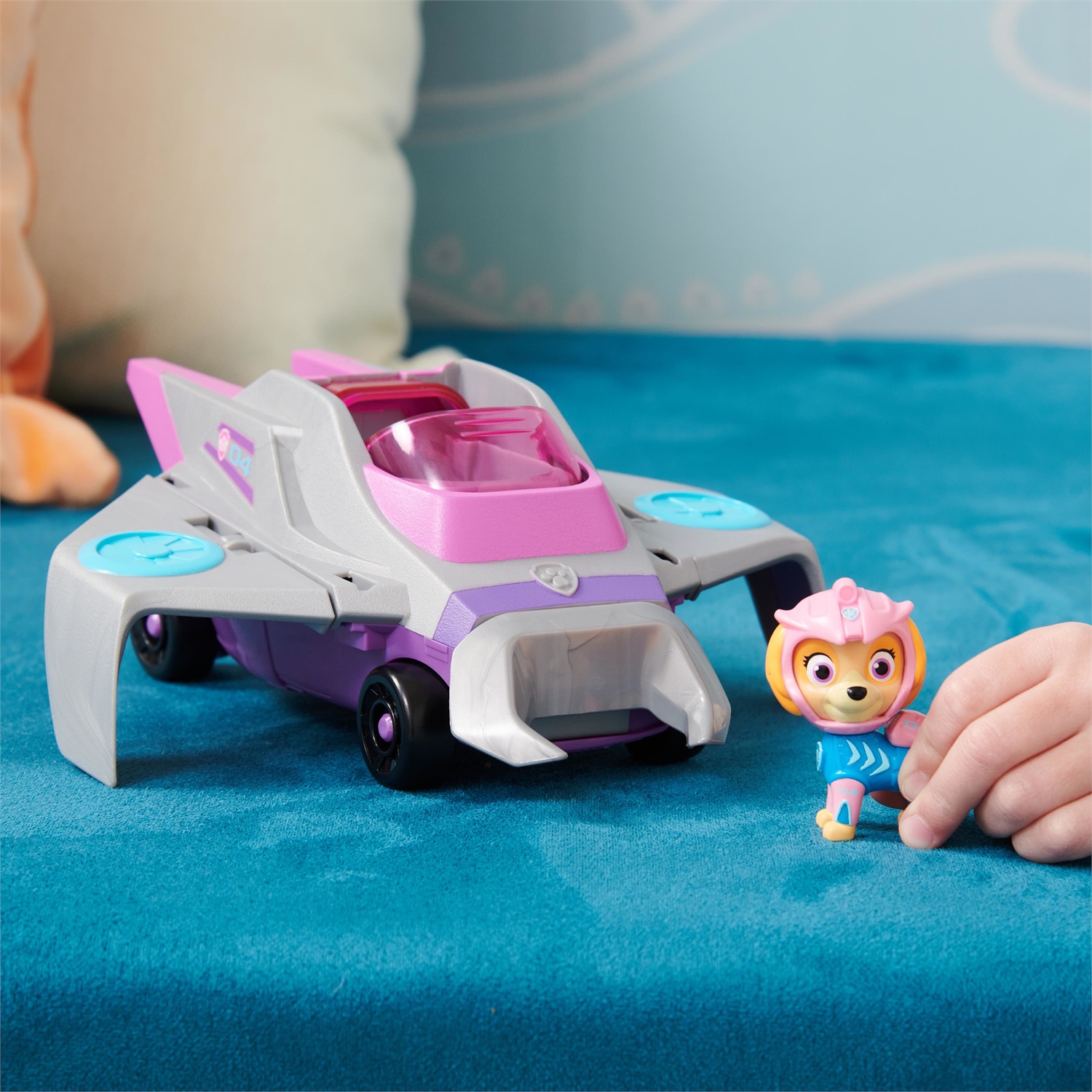 Paw Patrol Veicolo Trasformabile Aqua Pups di Skye - Avventure Marine con Personaggio di Skye Incluso, Giochi per Bambini e Bambine, 3 anni