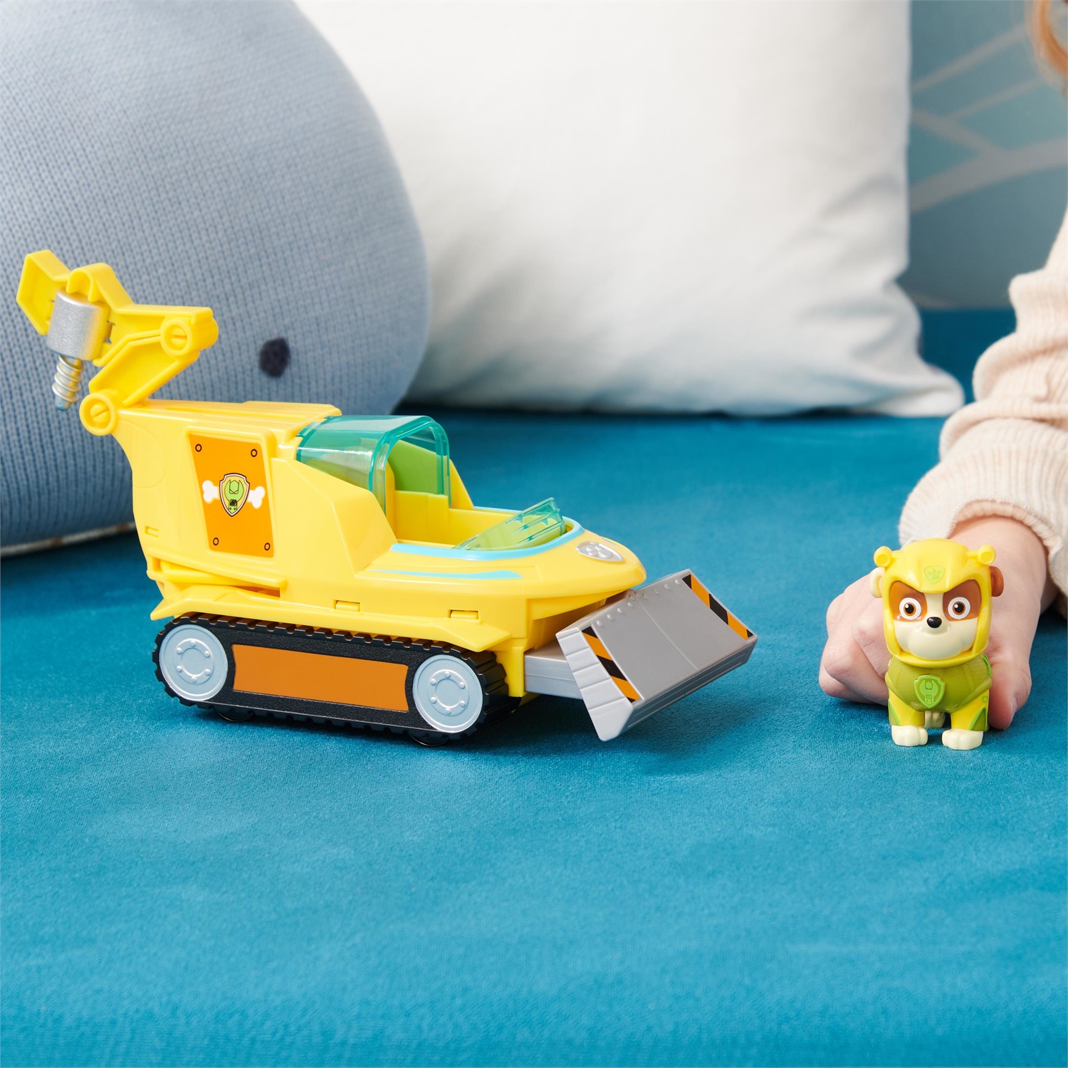 Paw Patrol Veicolo Trasformabile Aqua Pups di Rubble - Avventure Marine con Personaggio di Rubble incluso, Giochi per Bambini e Bambine, 3 anni