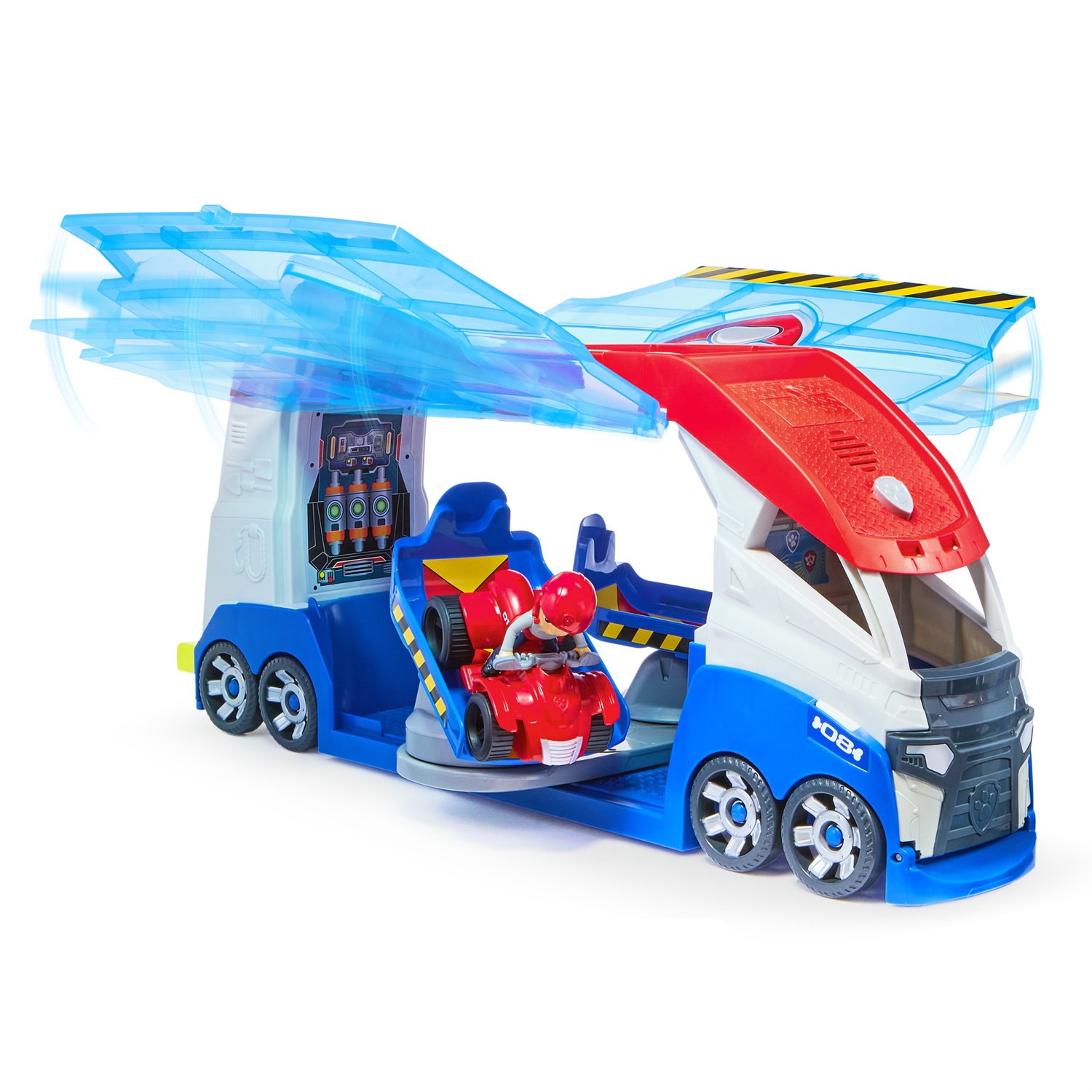 Spin Master PAW Patrol Paw Patroller Trasformabile con Ryder e Quad, 55,8 cm, Luci e Suoni, Fino a 6 Veicoli, Giocattolo per Bambini 3 Anni