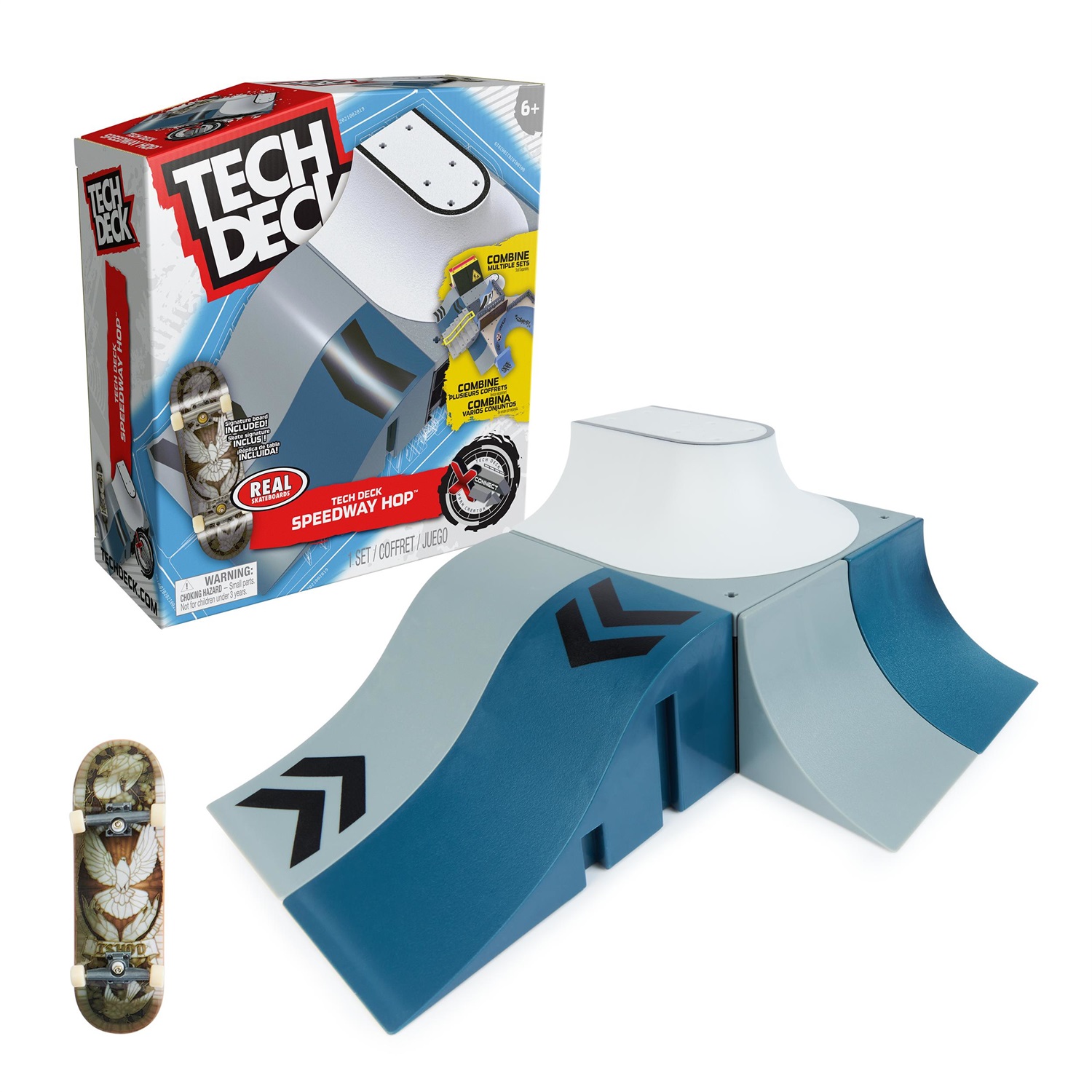 Tech Deck Pyramid Shredder X-Connect Park Creator - Set di Rampe Personalizzabili con Fingerboard Speciale per Bambini da 6 Anni in Su