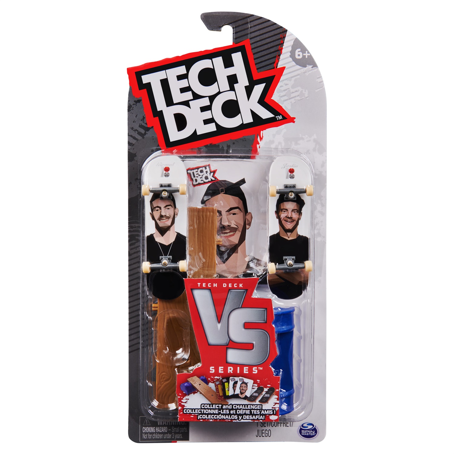 Spin Master Tech Deck - Plan B Skateboards, Serie Versus, Confezione da 2 Fingerboard da Collezione e Set di Ostacoli, Miniskate per Bambini 6 Anni