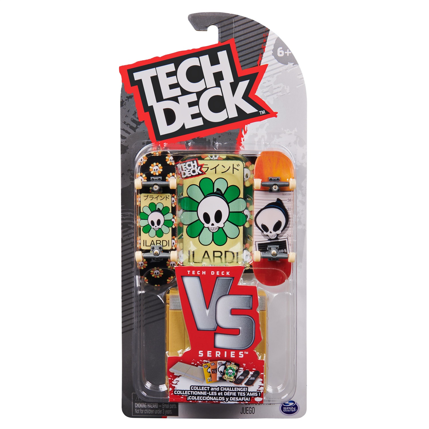 Spin Master Tech Deck - Plan B Skateboards, Serie Versus, Confezione da 2 Fingerboard da Collezione e Set di Ostacoli, Miniskate per Bambini 6 Anni