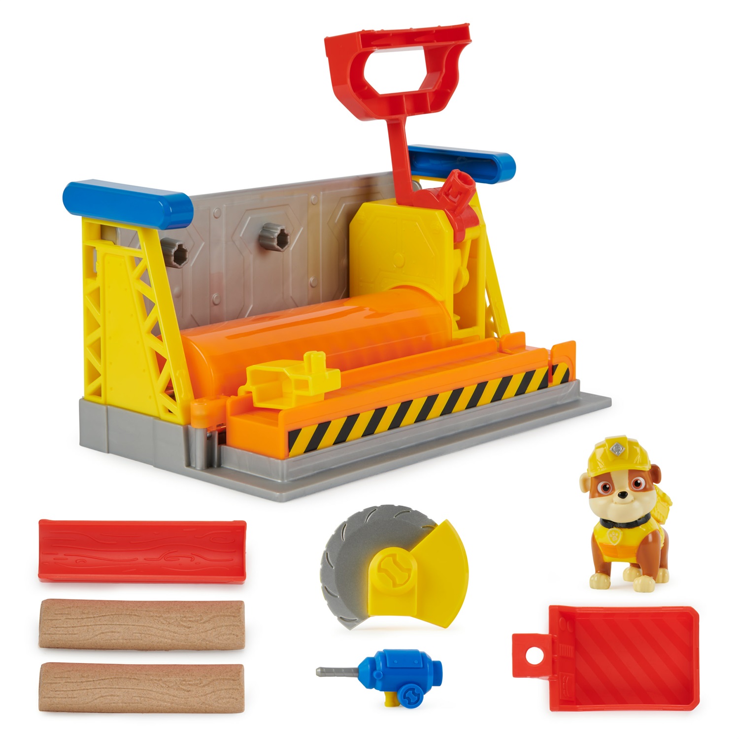 Spin Master Rubble & Crew Rubble's Workshop - Set da Costruzione con Personaggio Rubble, Accessori e Sabia Kinetica, 3 Anni