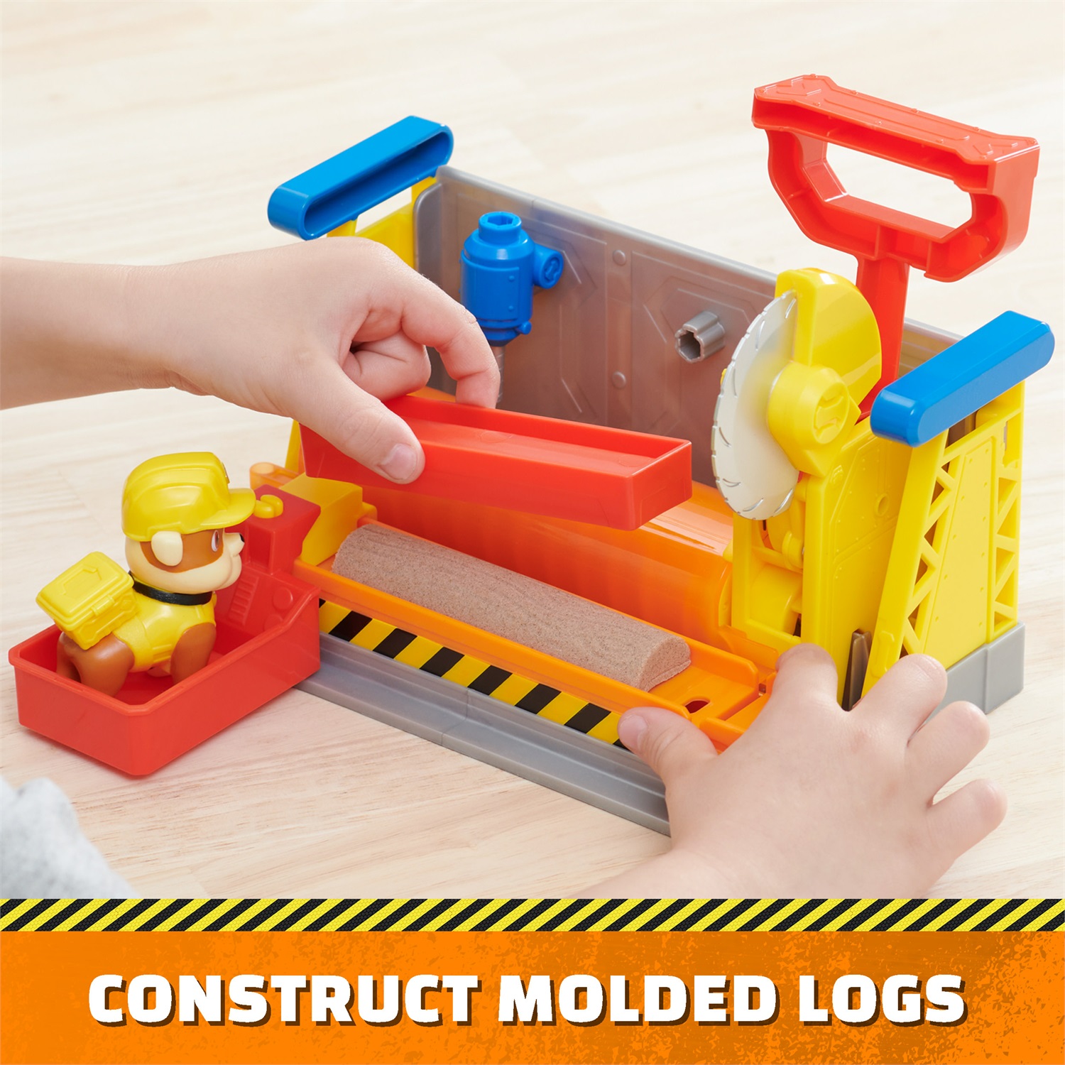 Spin Master Rubble & Crew Rubble's Workshop - Set da Costruzione con Personaggio Rubble, Accessori e Sabia Kinetica, 3 Anni