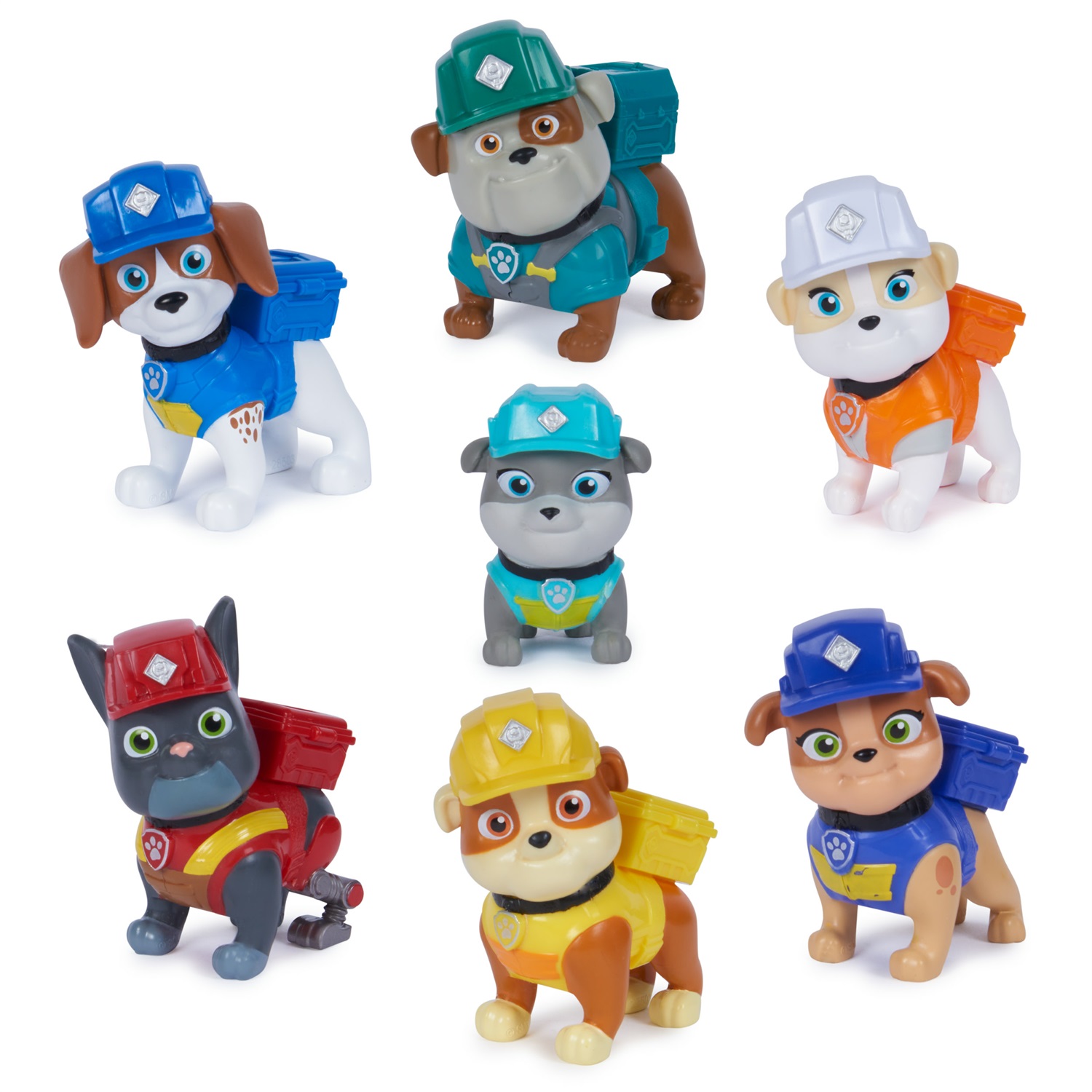 Rubble & Crew Confezione Regalo - Set con 7 Personaggi da Collezione per Bambini dai 3 Anni in Su