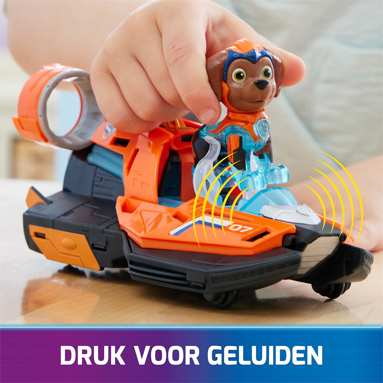 Paw Patrol Aeroscafo di Zuma Tematizzato Il Super Film con Luci e Suoni - Giocattolo per Bambini 3 Anni, Personaggio da Collezione