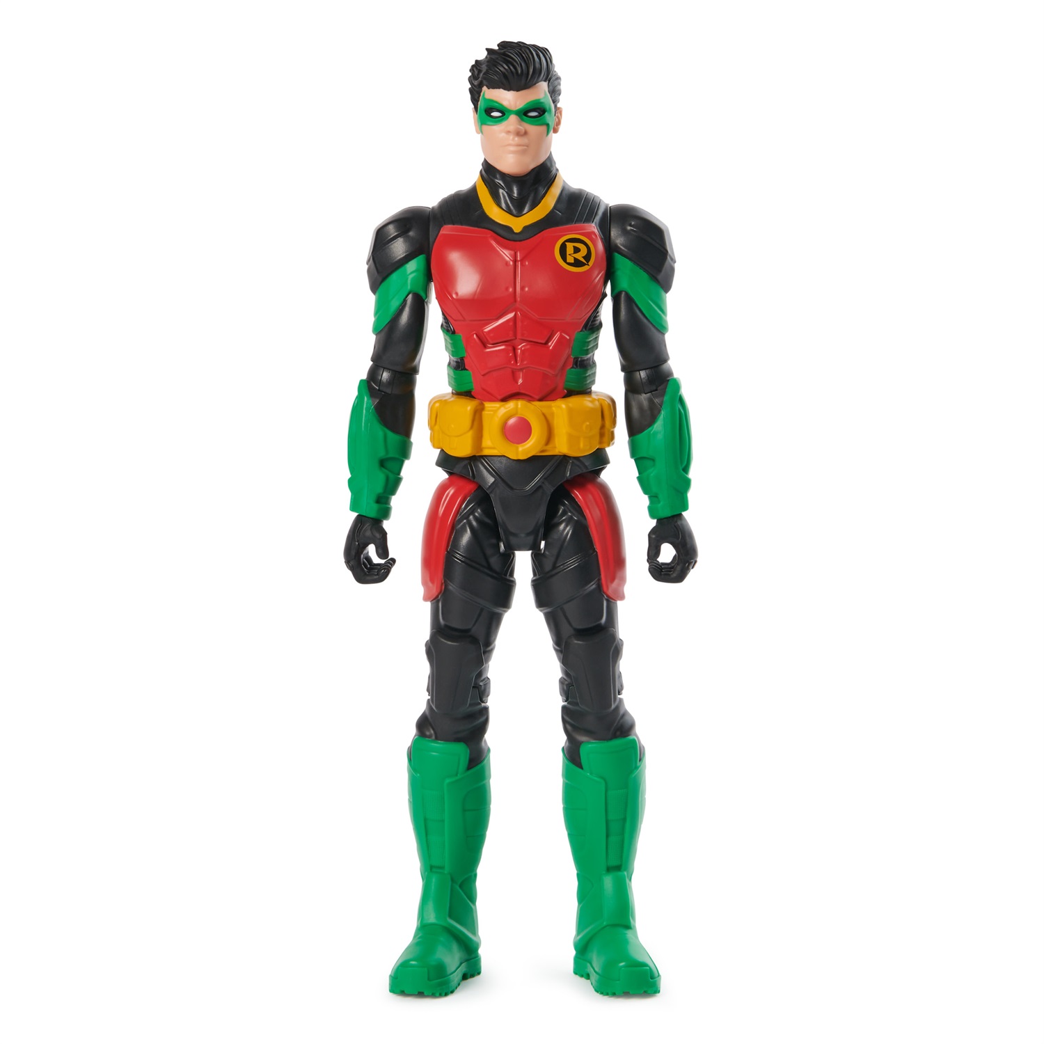 DC Comics Action Figure Robin con Armatura - Supereroe Alta 30 cm con 11 Punti di Articolazione, Giocattolo per Bambini e Bambine, 3 anni