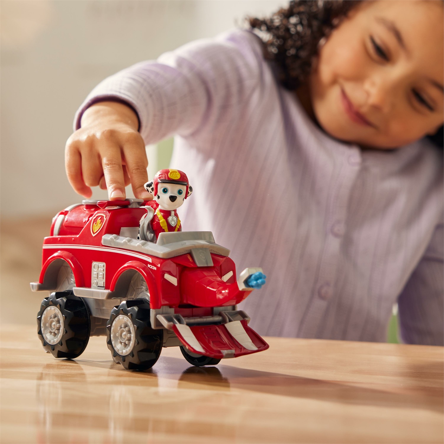 Spin Master PAW Patrol Jungle Pups - Veicolo Elefante di Marshall con Luci e Suoni, Trasformabile, Include Personaggio da Collezione, Giocattolo per Bambini dai 3 Anni