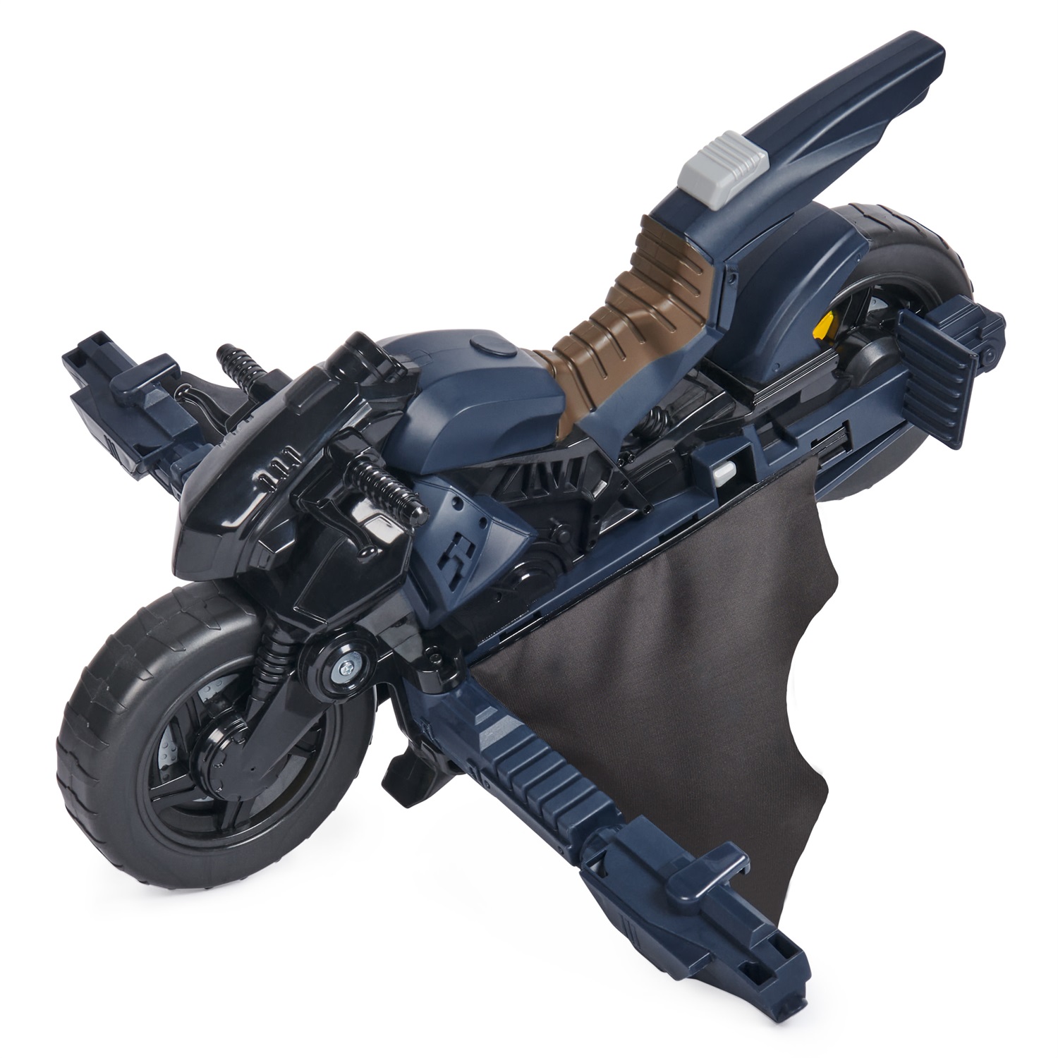 DC Comics Batcycle 2 in 1 Trasformabile - Veicolo Batman Adventures Compatibile con Action Figure da 30 cm, Trasformazione in Paracadute, Giochi per Bambini 4 Anni