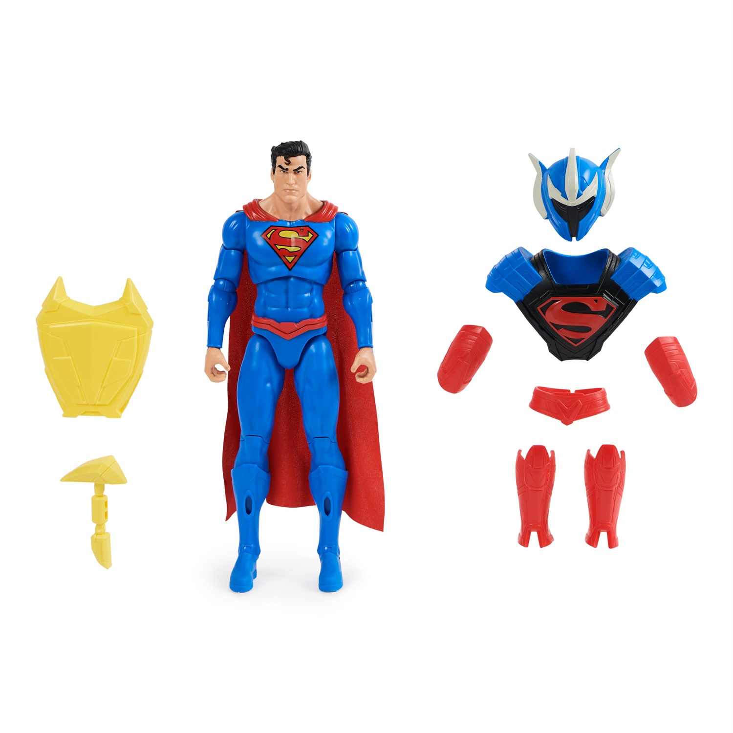DC Comics Action Figure Superman 30 cm - DC Adventures con 9 Accessori e 17 Punti di Articolazione, Giochi per Bambini 4 Anni