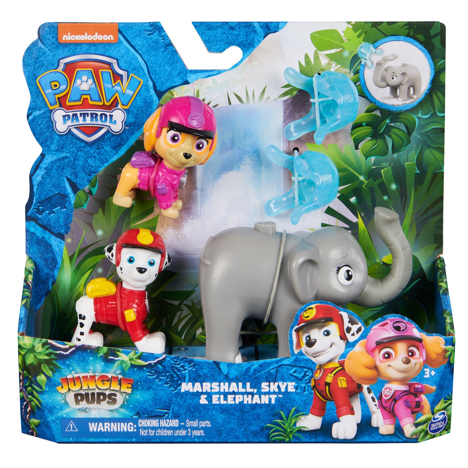 Spin Master Paw Patrol Jungle Pups - Cofanetto con 2 Statuette di Cuccioli e 1 Animale della Giungla, Giocattolo per Bambini da 3 Anni in Su