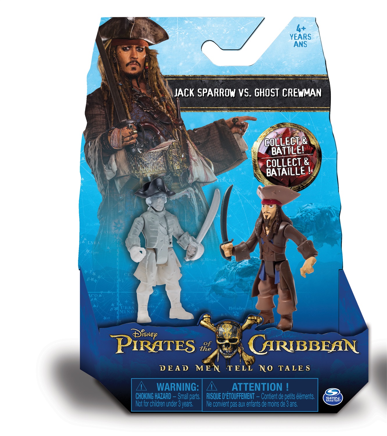 Spin Master - Confezione con 2 Personaggi Articolati Disney Pirati dei Caraibi - Modelli Assortiti, Altezza 8 cm