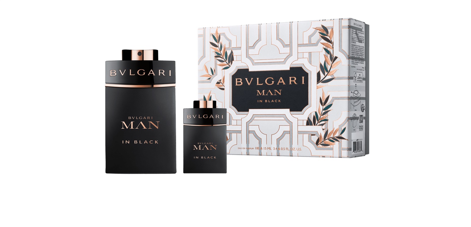BVLGARI Man In Black Kit Eau de Parfum 100 ml Miniatura 15 ml - Fragranza Neo-Orientale con Note Calde e Speziate