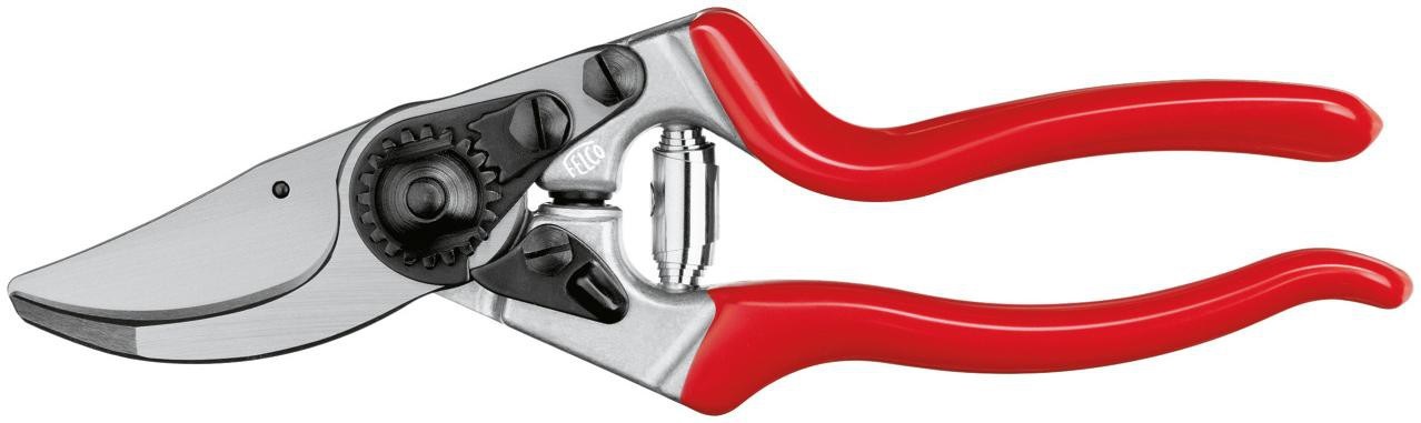 Felco 8 Forbice da Potatura Ergonomica in Alluminio Forgiato Rosso - Lama in Acciaio Temperato, Capacità di Taglio 25 mm