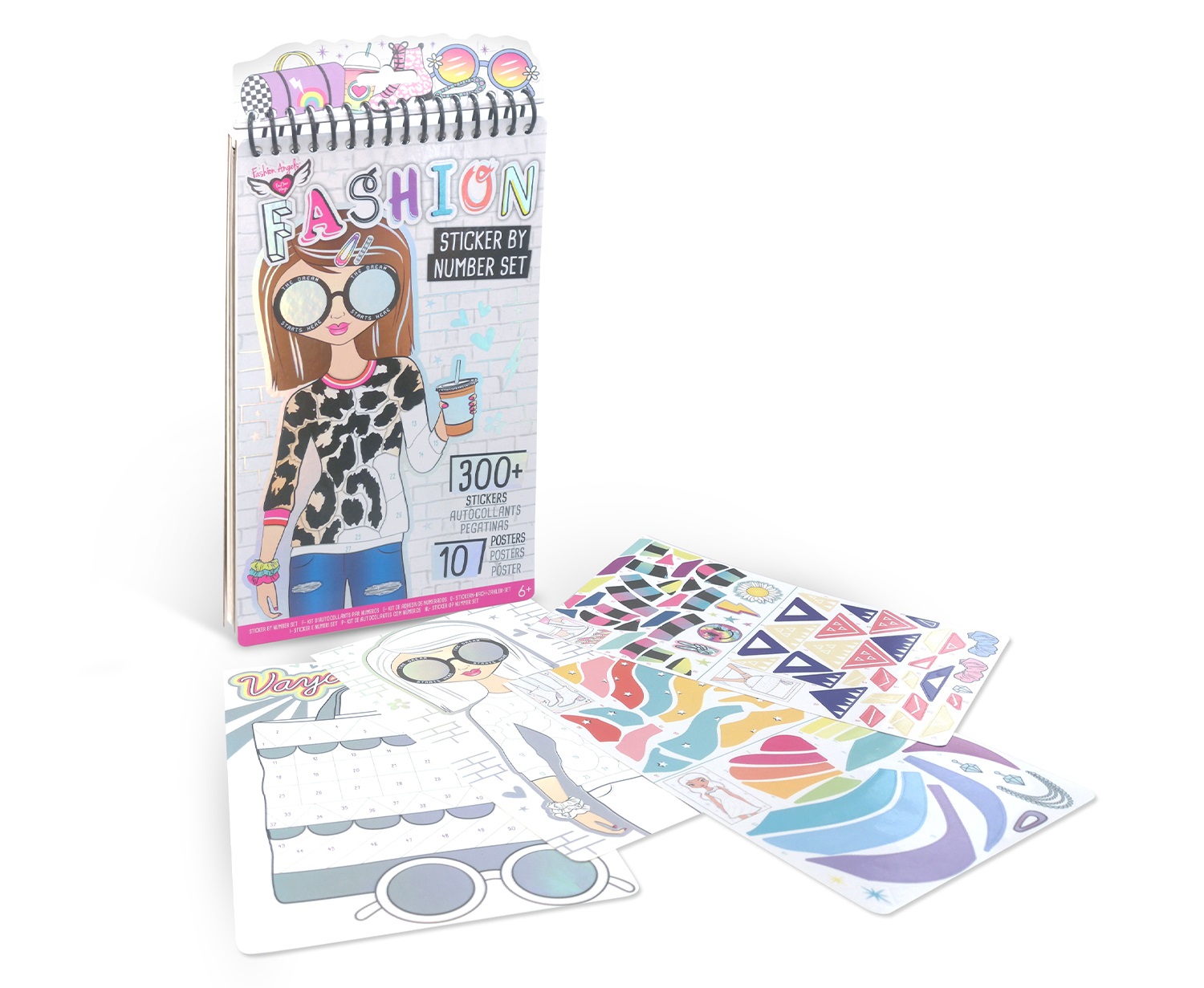 Crayola Set di Adesivi per Bambini - Album Crea Moda con 300 Adesivi e 10 Modelli da Vestire