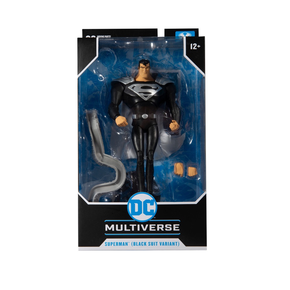 McFarlane DC Multiverse - Superman Animato 17,8 cm con Vestito Nero e Ultra Articolazione