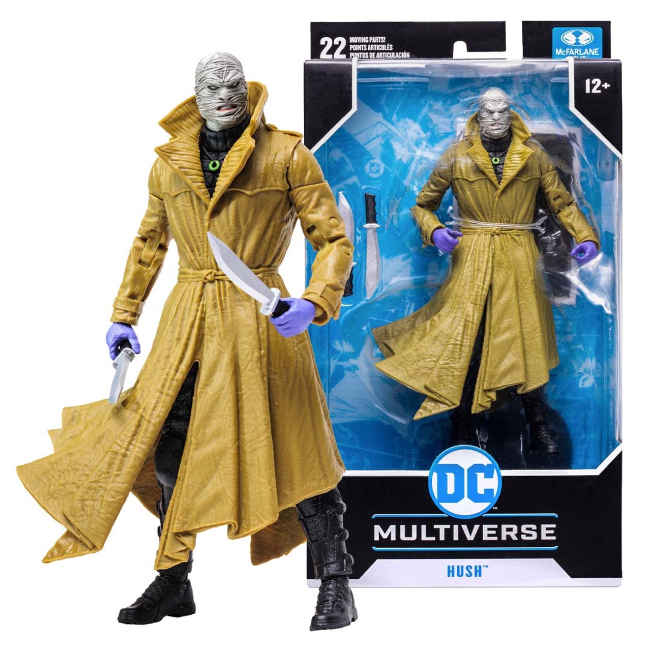 McFarlane Toys DC Multiverse Hush - Action Figure Batman 17,8 cm con 22 Articolazioni Mobili e Accessori Collezionabili
