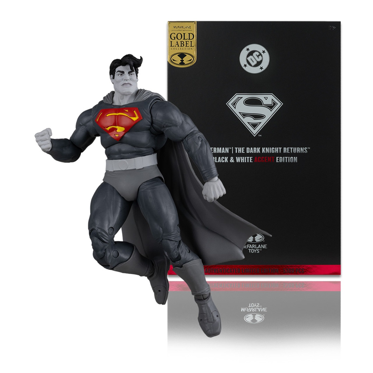 McFarlane DC Multiverse Superman - Action Figure 18 cm Black & White Accent Edition Gold Label