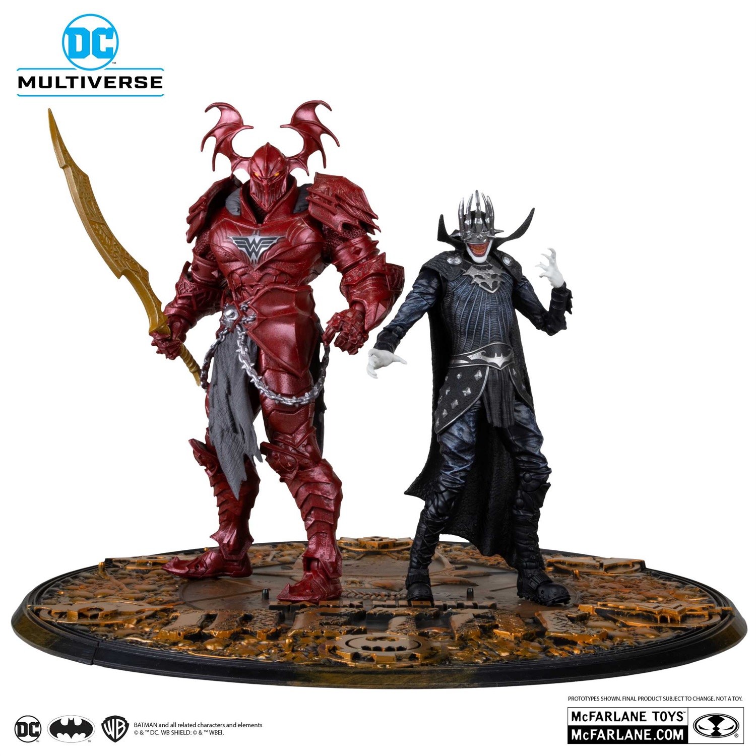McFarlane DC Multiverse Collector Edition - Set di 2 Action Figures Batman who Laughs (Knight Armor) e Merciless, 18 cm