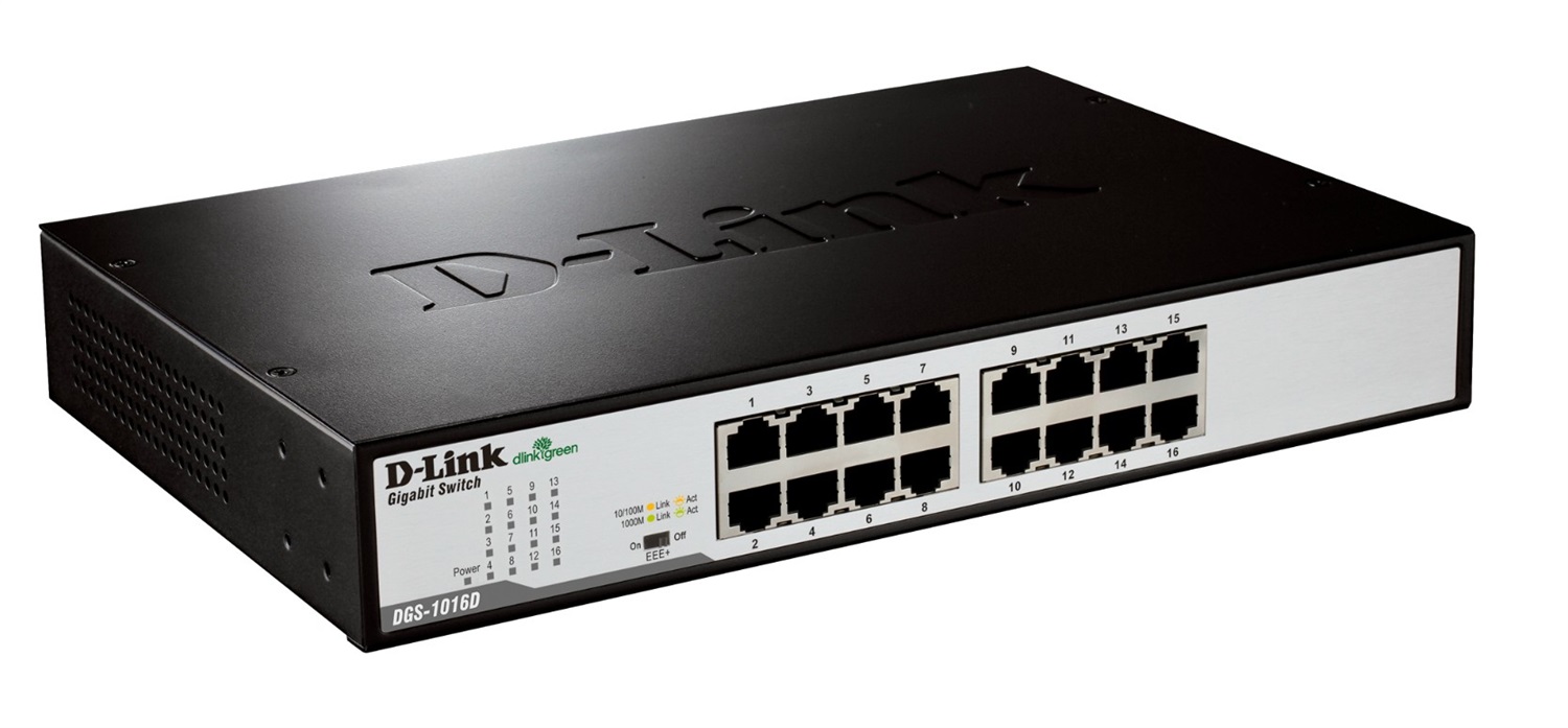 D-Link DGS-1016D/E Switch di rete Non gestito 16 Porte Gigabit RJ-45 Full Duplex Montaggio Rack