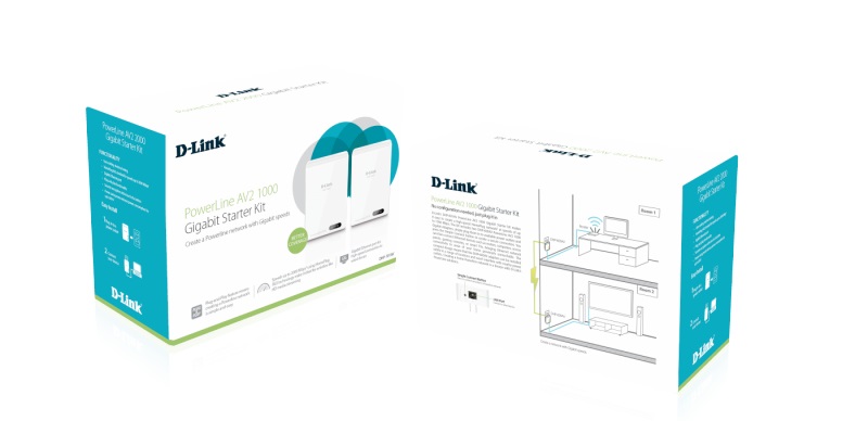 D-Link DHP-601AV Adattatore di Rete PowerLine Gigabit Ethernet - 2 Pz, 10/100/1000 Mbit/s, Bianco