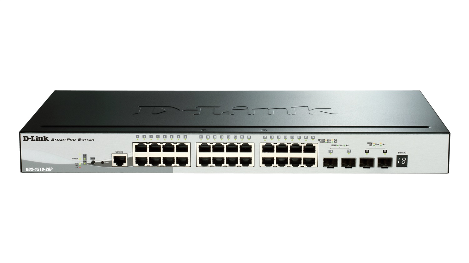 D-Link DGS-1510-28P Switch di rete Gestito L3 24 Porte Gigabit Ethernet PoE con 2 Porte SFP e 2 Porte SFP