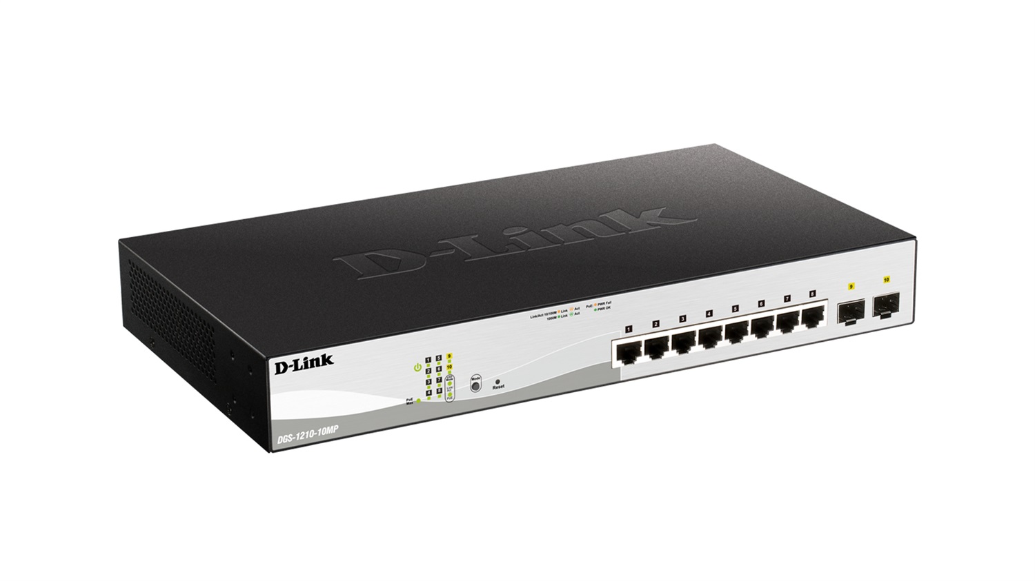 D-Link DGS-1210-10MP Switch Gestito L2/L3 10 Porte Gigabit Ethernet PoE 130W con 2 SFP