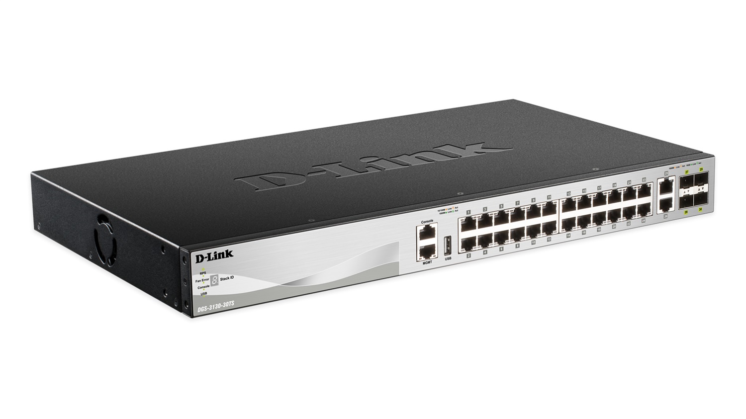 D-Link DGS-3130-30TS Switch Gestito L3 24 Porte Gigabit Ethernet (10/100/1000) con 2 Porte 10GBASE e 4 Porte SFP - Montaggio Rack