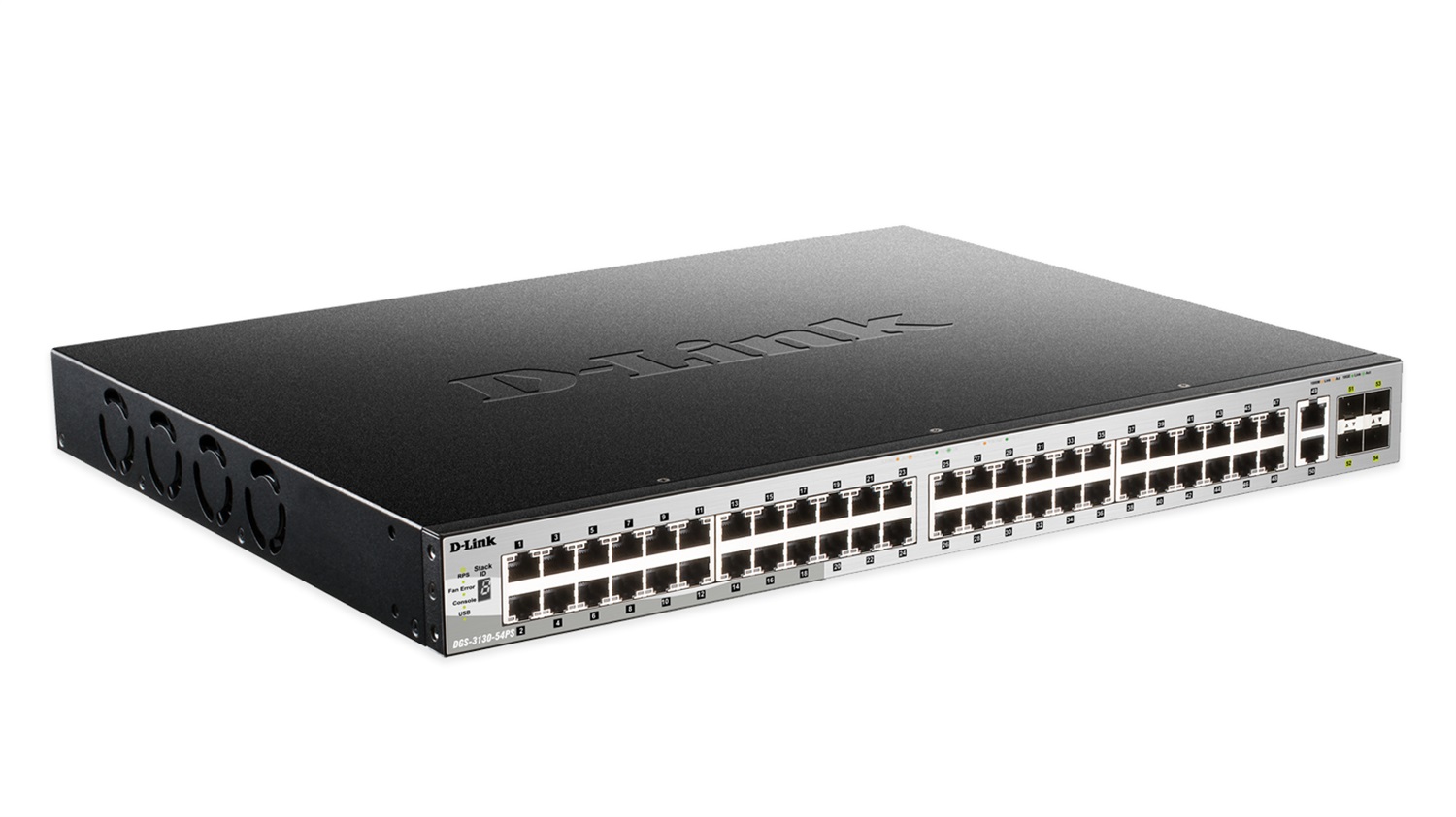 D-Link DGS-3130-54PS Switch Gestito L3 Gigabit Ethernet 48 Porte PoE (10/100/1000) con Budget PoE di 370W e Montaggio Rack