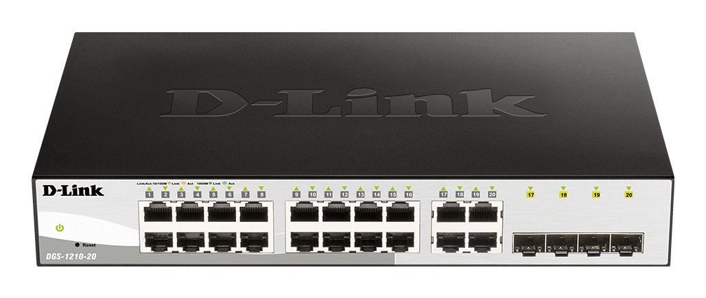 D-Link DGS-1210-20 - Switch Smart Gestito 20 Porte Gigabit con 4 Porte SFP