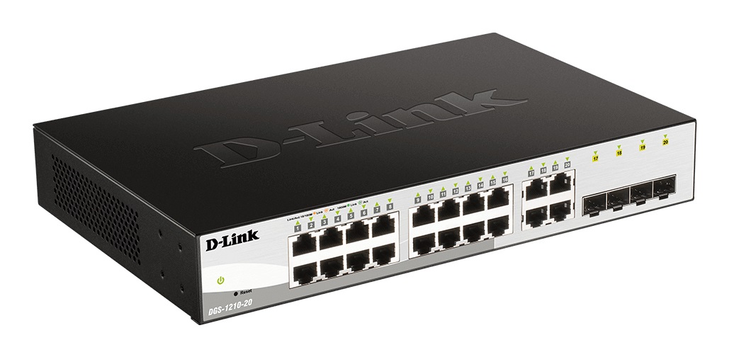 D-Link DGS-1210-20 - Switch Smart Gestito 20 Porte Gigabit con 4 Porte SFP