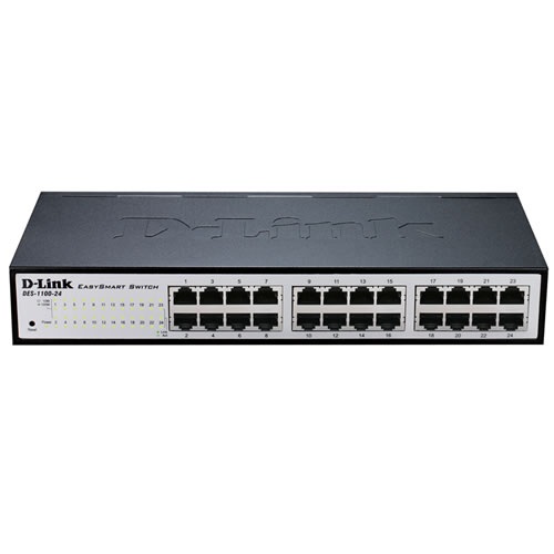 D-Link DGS-1100-24V2 Smart Switch Gestito L2 24 Porte Gigabit Ethernet (10/100/1000) 1U - Supporto VLAN, QoS, 802.3az EEE, Senza Ventole
